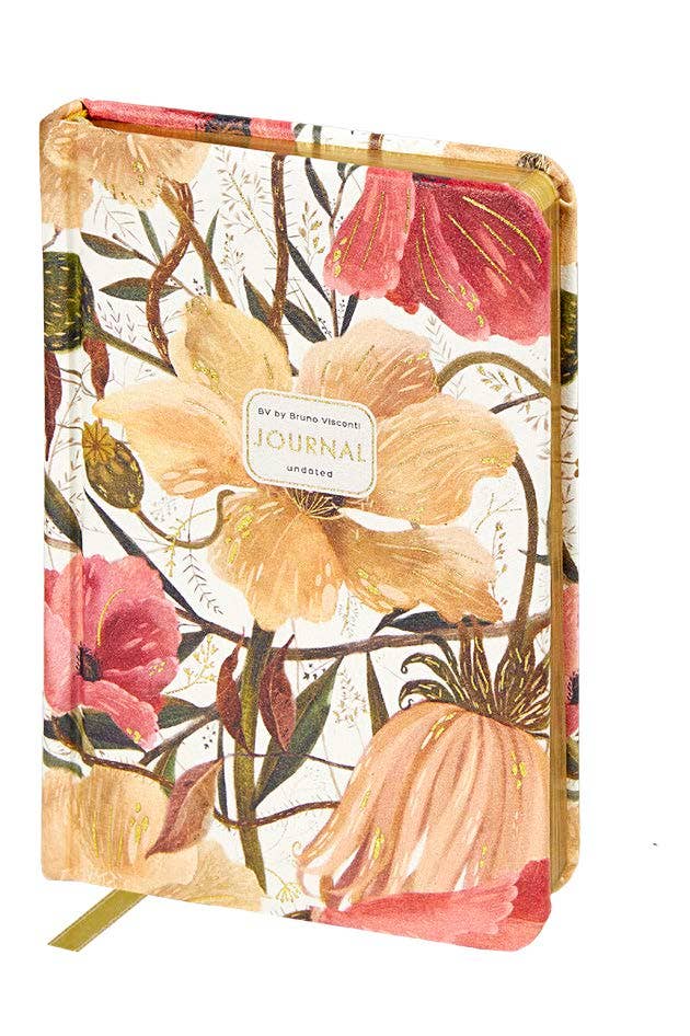 A6 Vegan Leather Hardcover Daily Planner - Soft Petals