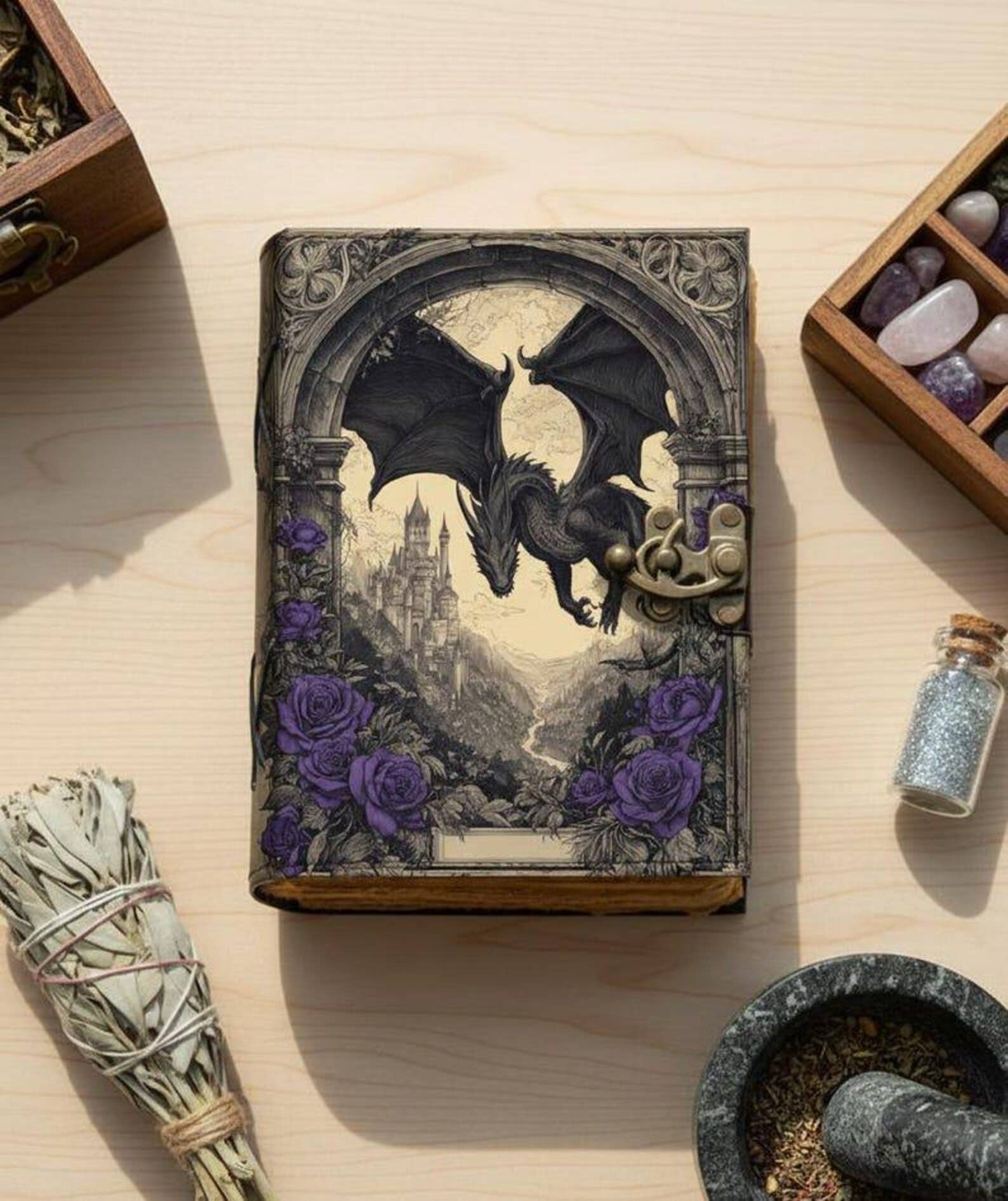 Dragon Leather Leather Journal Handmade Vintage Grimoire
