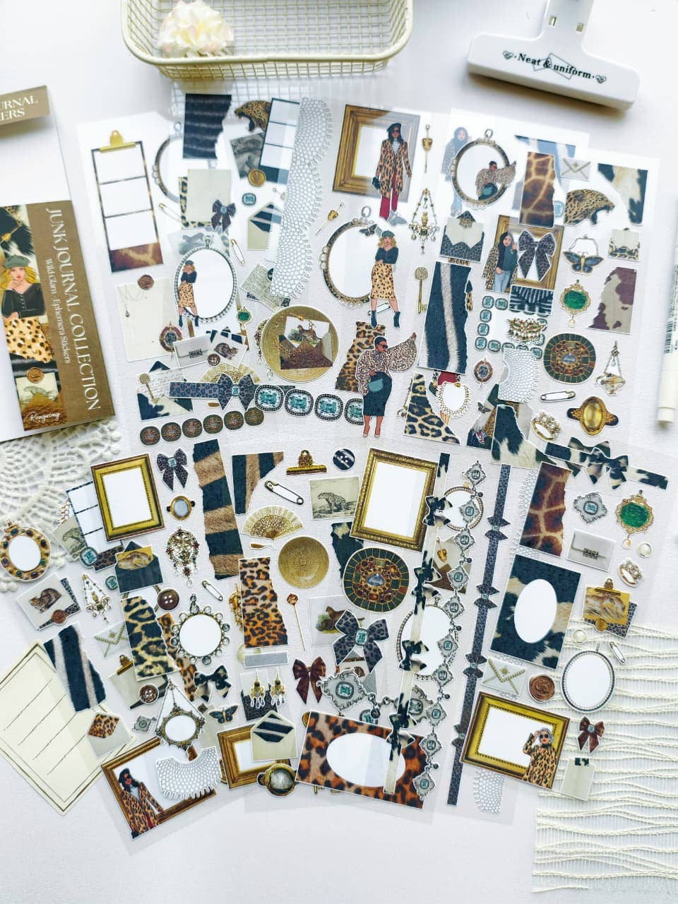 Wild Glam - Ephemera Sticker Sheet Set