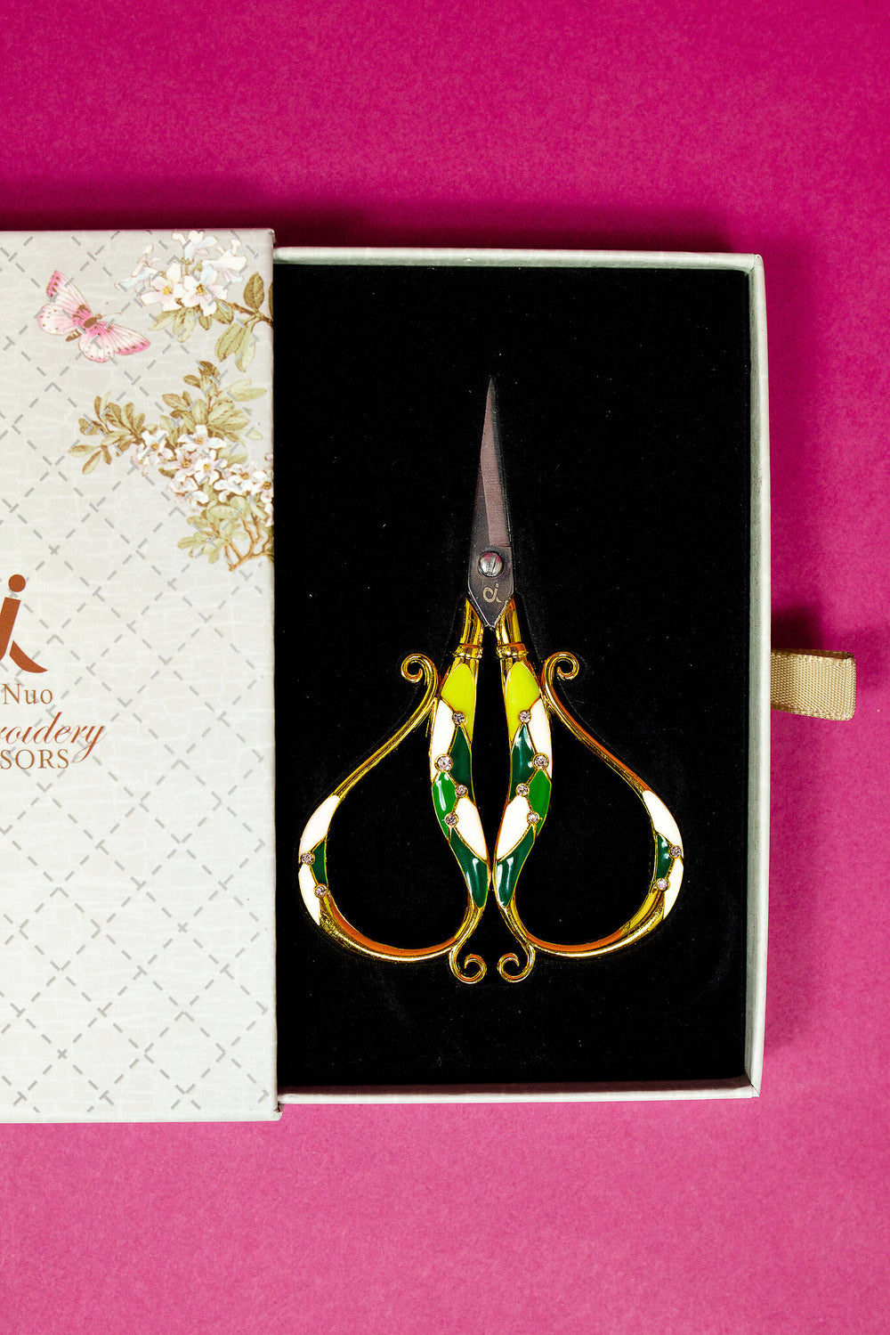 Bejeweled Scissors - Emerald Green