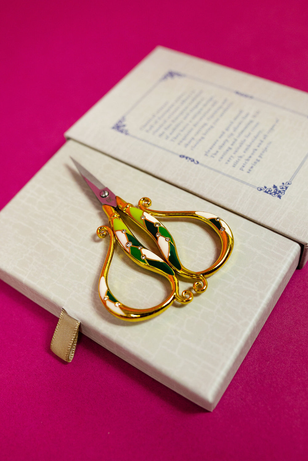 Bejeweled Scissors - Emerald Green