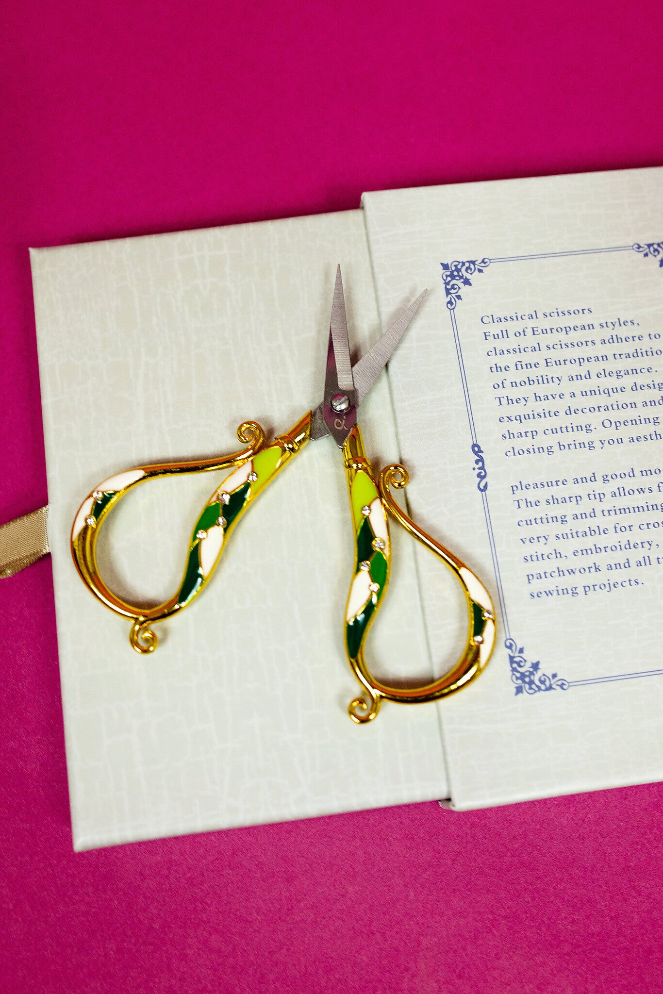 Bejeweled Scissors - Emerald Green