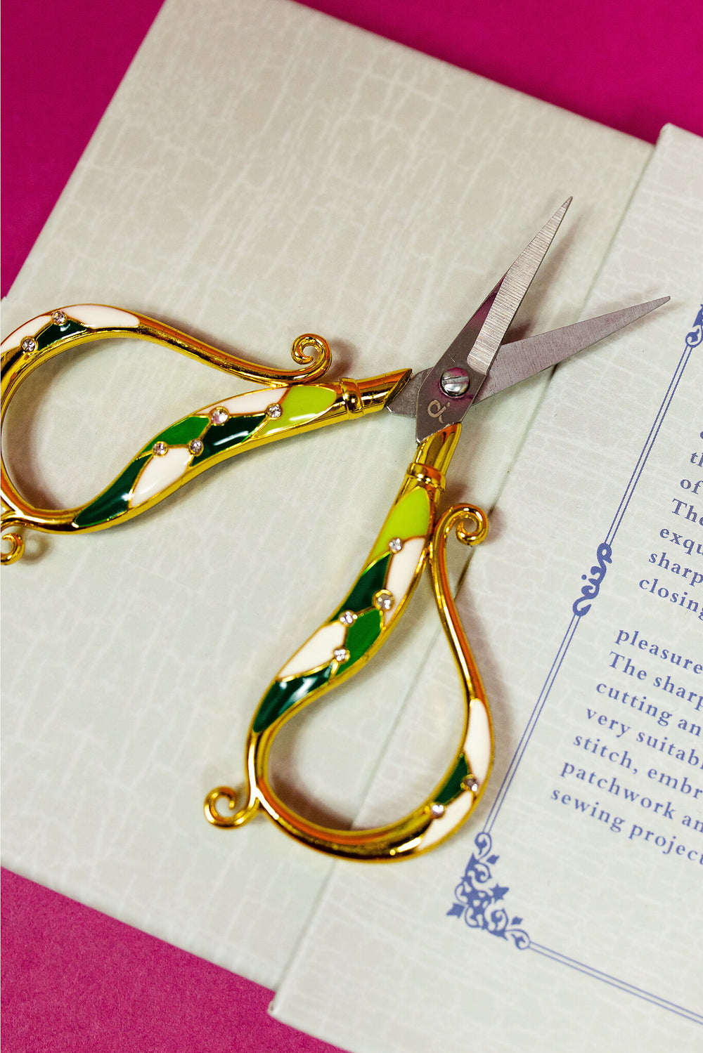 Bejeweled Scissors - Emerald Green