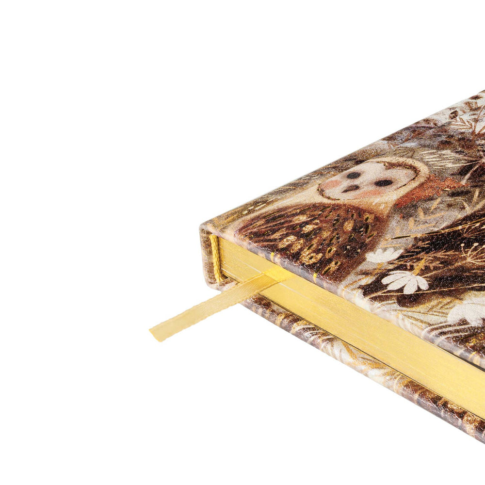 A6 Vegan Leather Hardcover Daily Planner - Owls - Bruno Visconti
