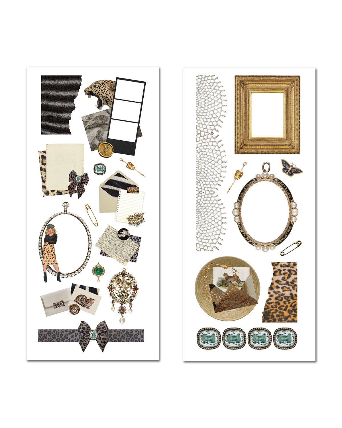 Wild Glam - Ephemera Sticker Sheet Set