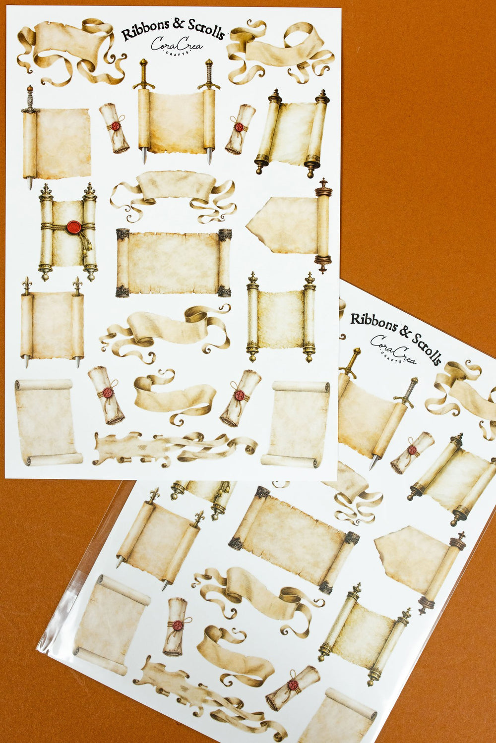 Ribbons & Scrolls Sticker Sheet