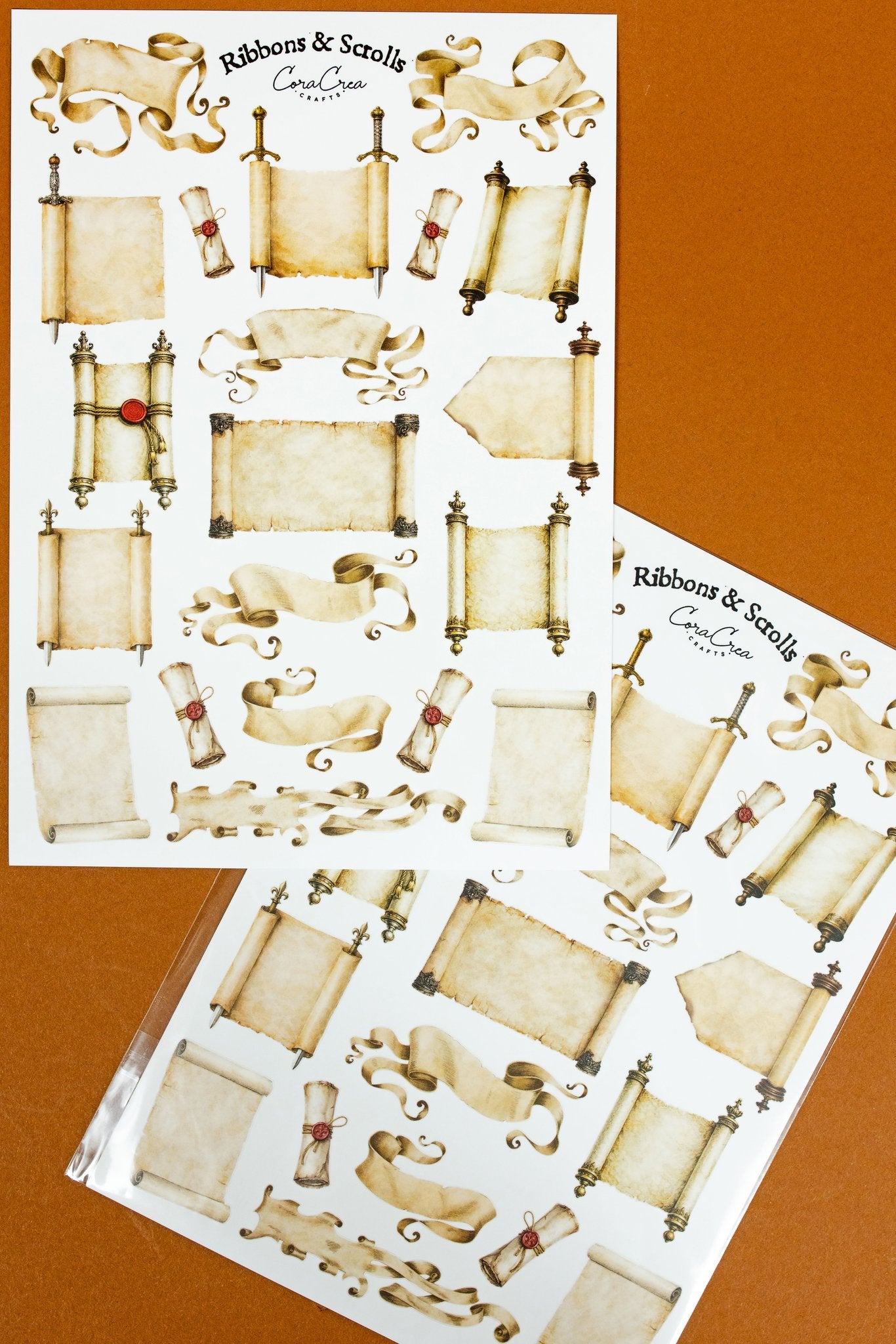 Ribbons & Scrolls Sticker Sheet
