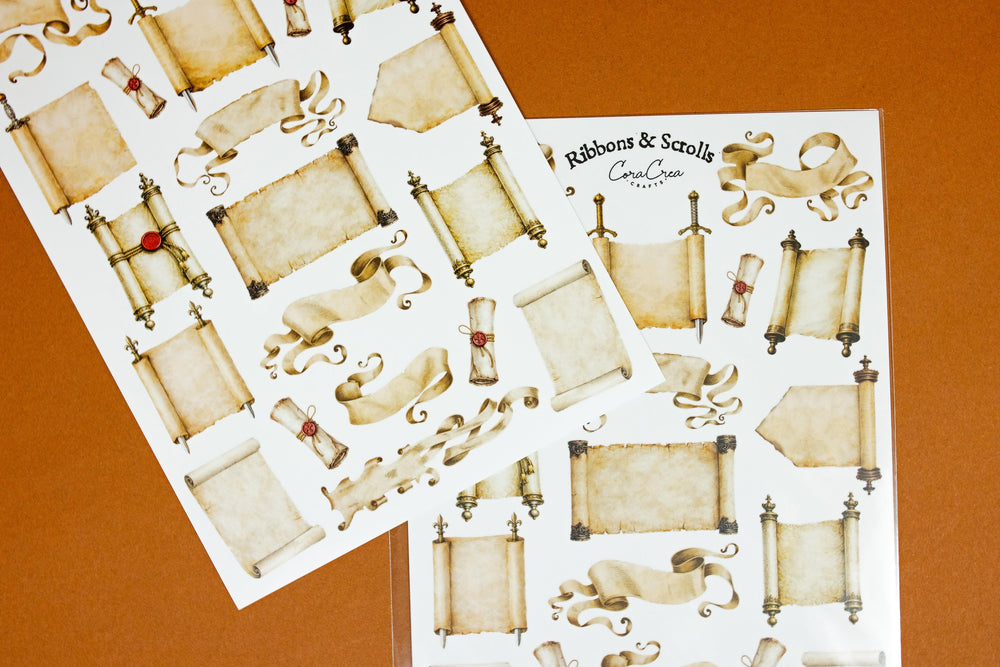 Ribbons & Scrolls Sticker Sheet