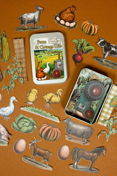 Farm & Cottage Life Sticker Tin
