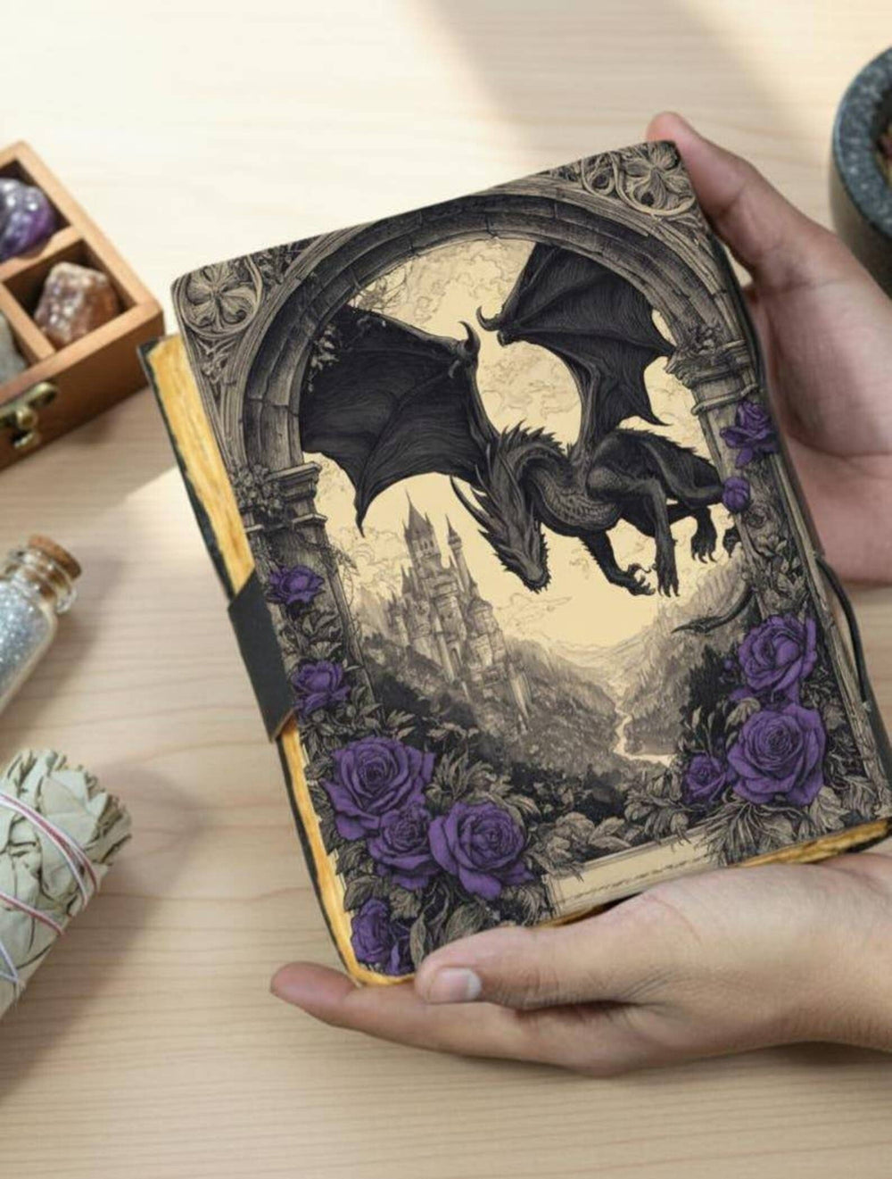 Dragon Leather Leather Journal Handmade Vintage Grimoire