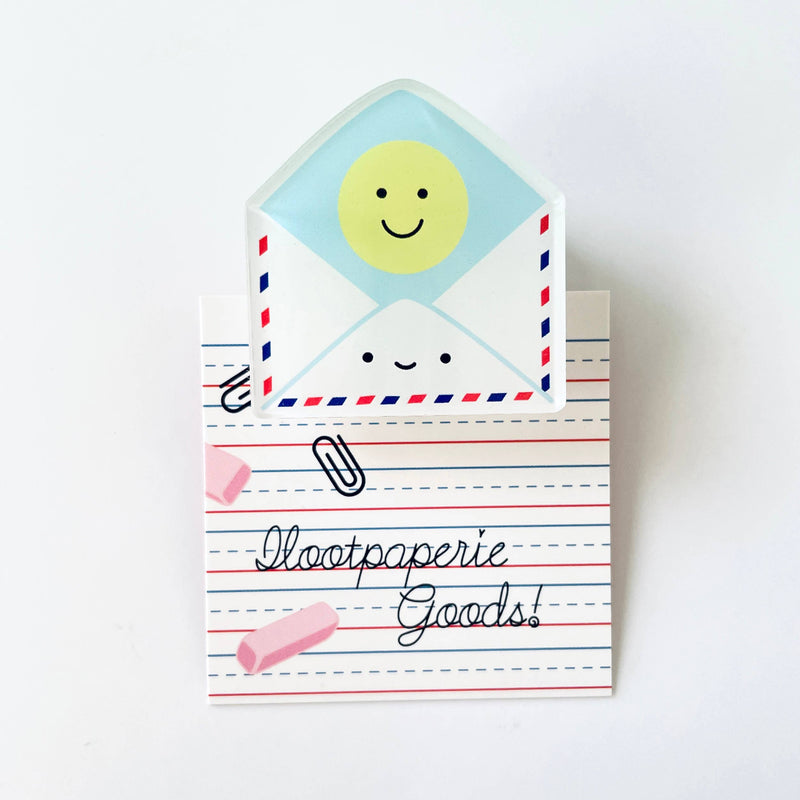 Happy Mail! Envelope Decorative Double-Sided Acrylic Clip