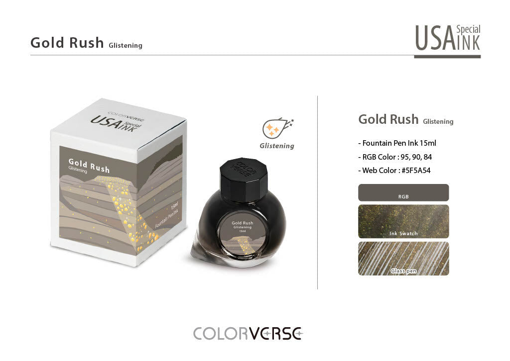 Fountain Pen Ink - Gold Rush Glistening