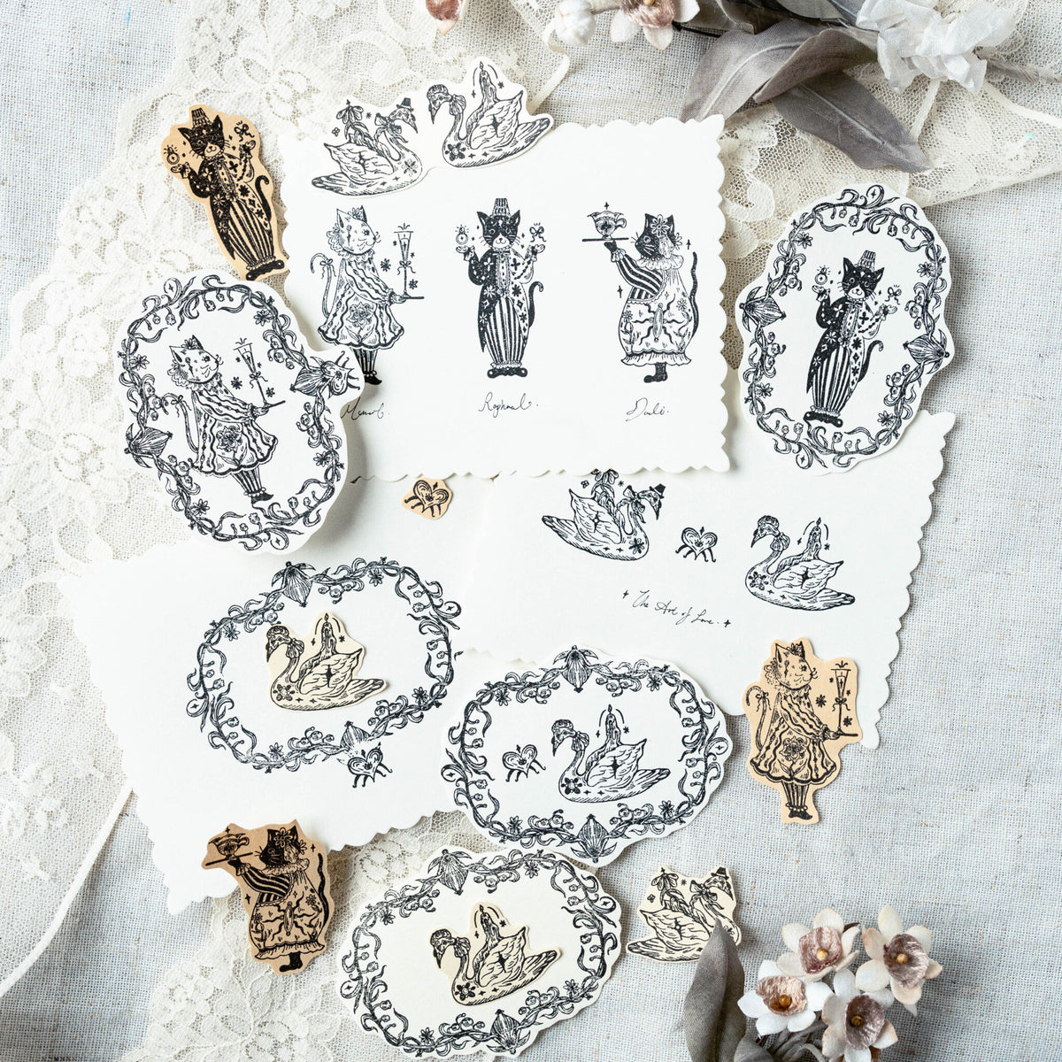 The Art of Love wooden stamps by Moon Child