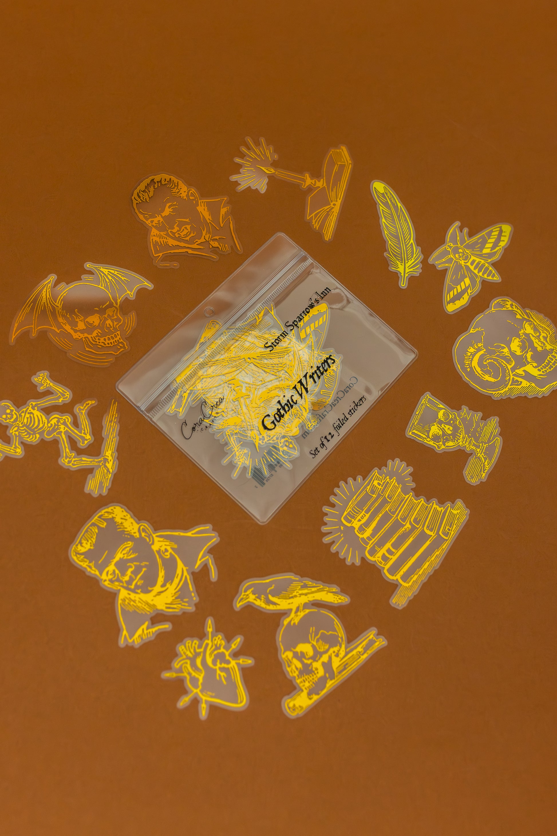 Gothic Writers Foiled Stickers
