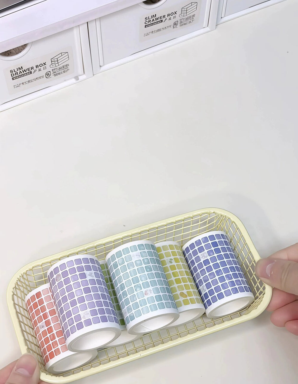 Grid Washi Tape - all six colours together