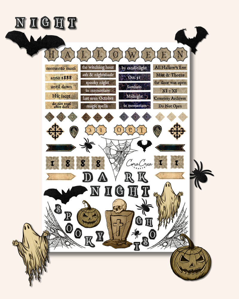 Halloween Letters Sticker Sheet