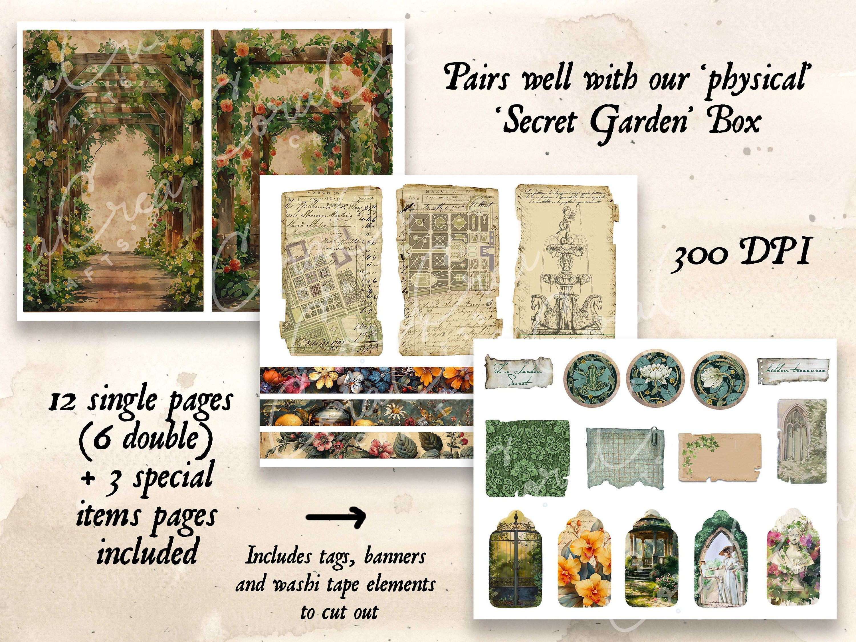 Secret Garden Digital Journal Kit