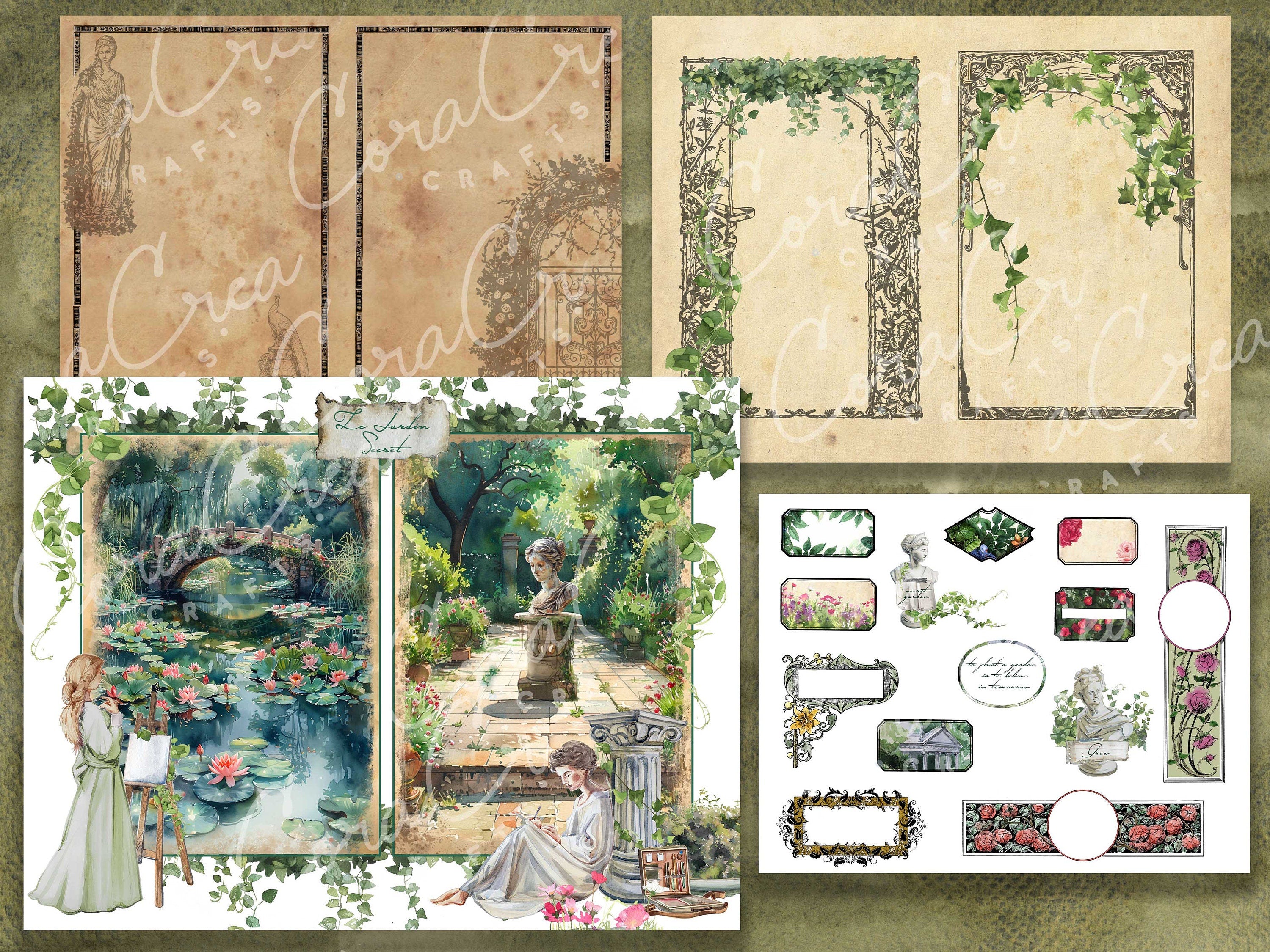 Secret Garden Digital Journal Kit