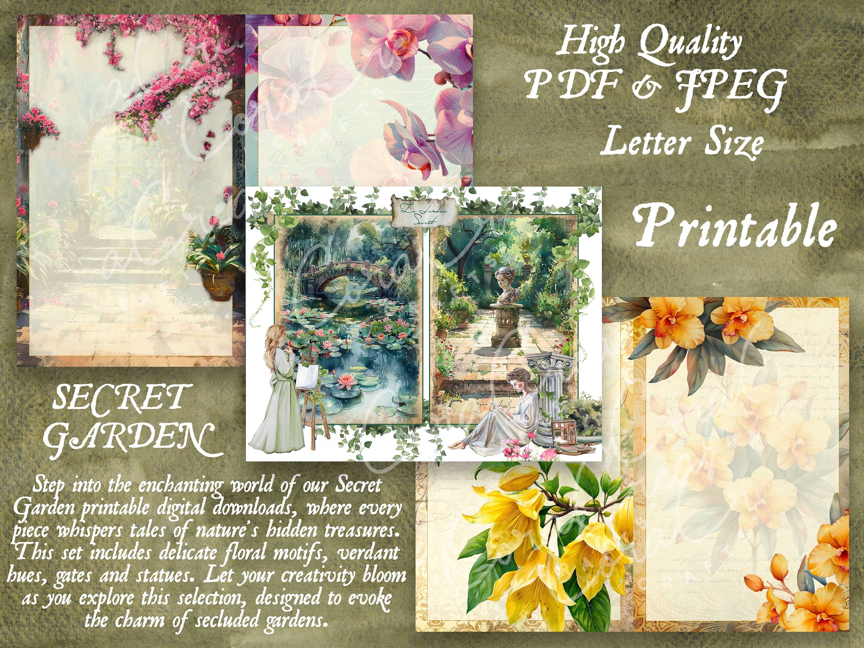 Secret Garden Digital Journal Kit