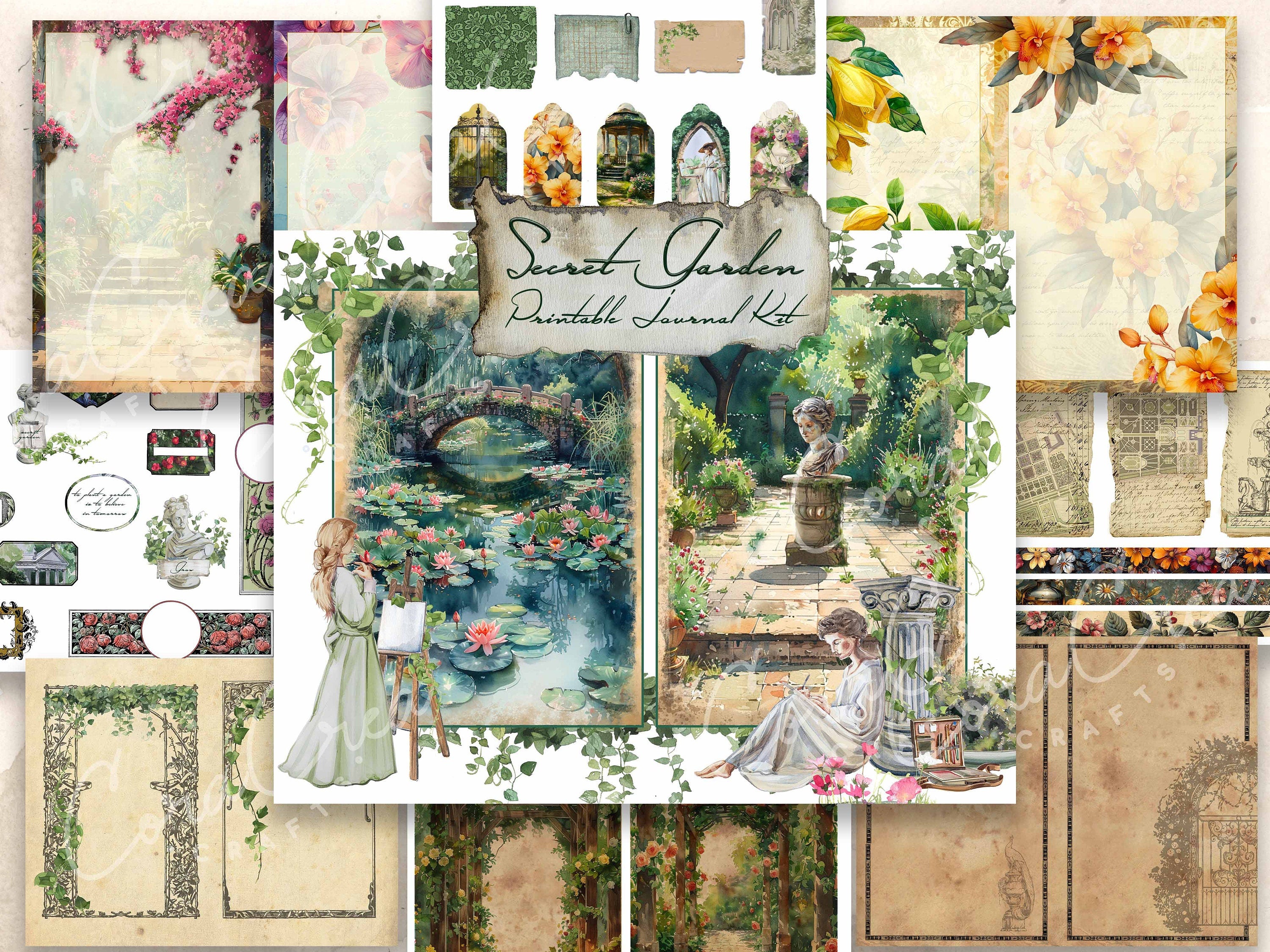 Secret Garden Digital Journal Kit