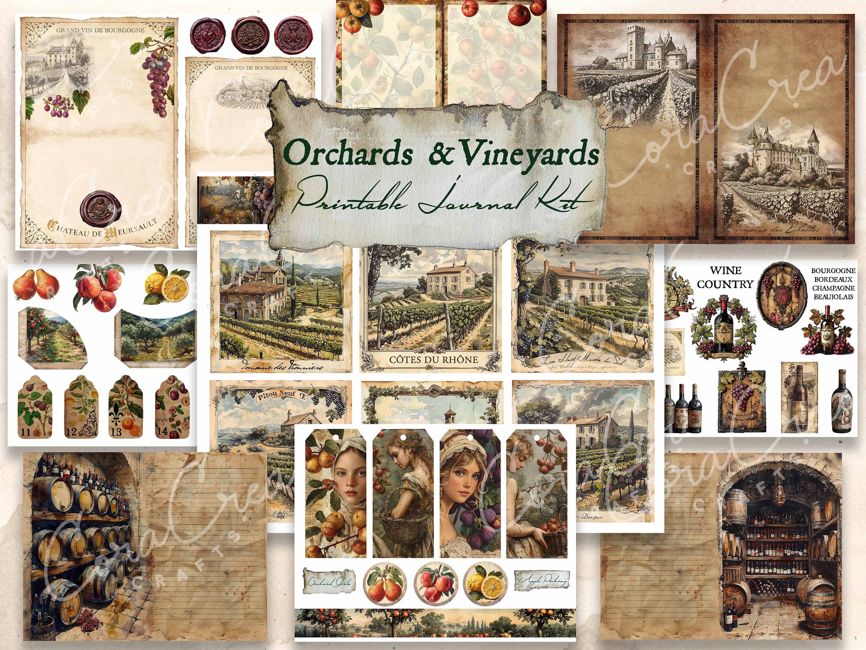 Vineyards & Orchards Digital Journal Kit