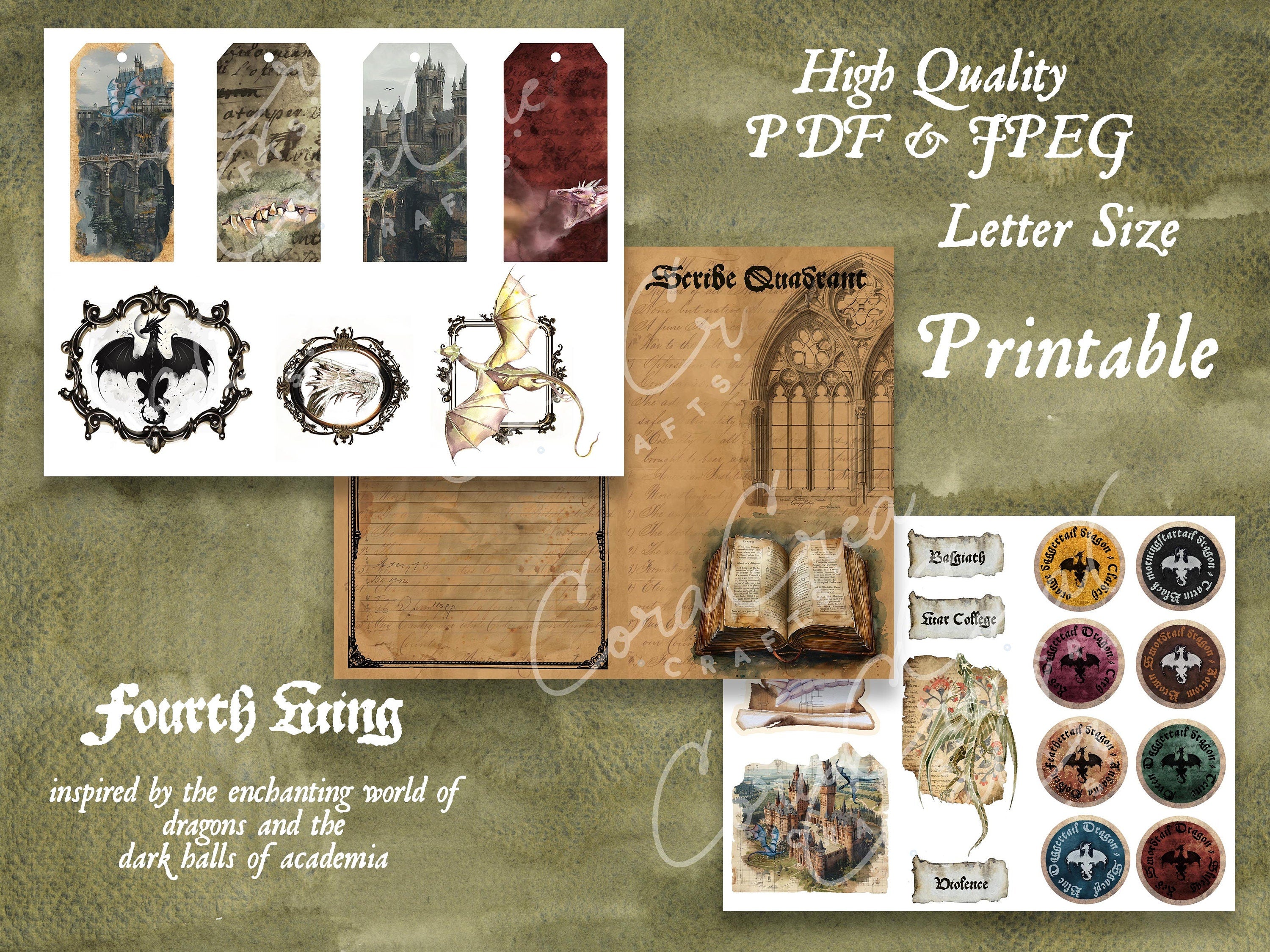 Fourth Wing Digital Journal Kit