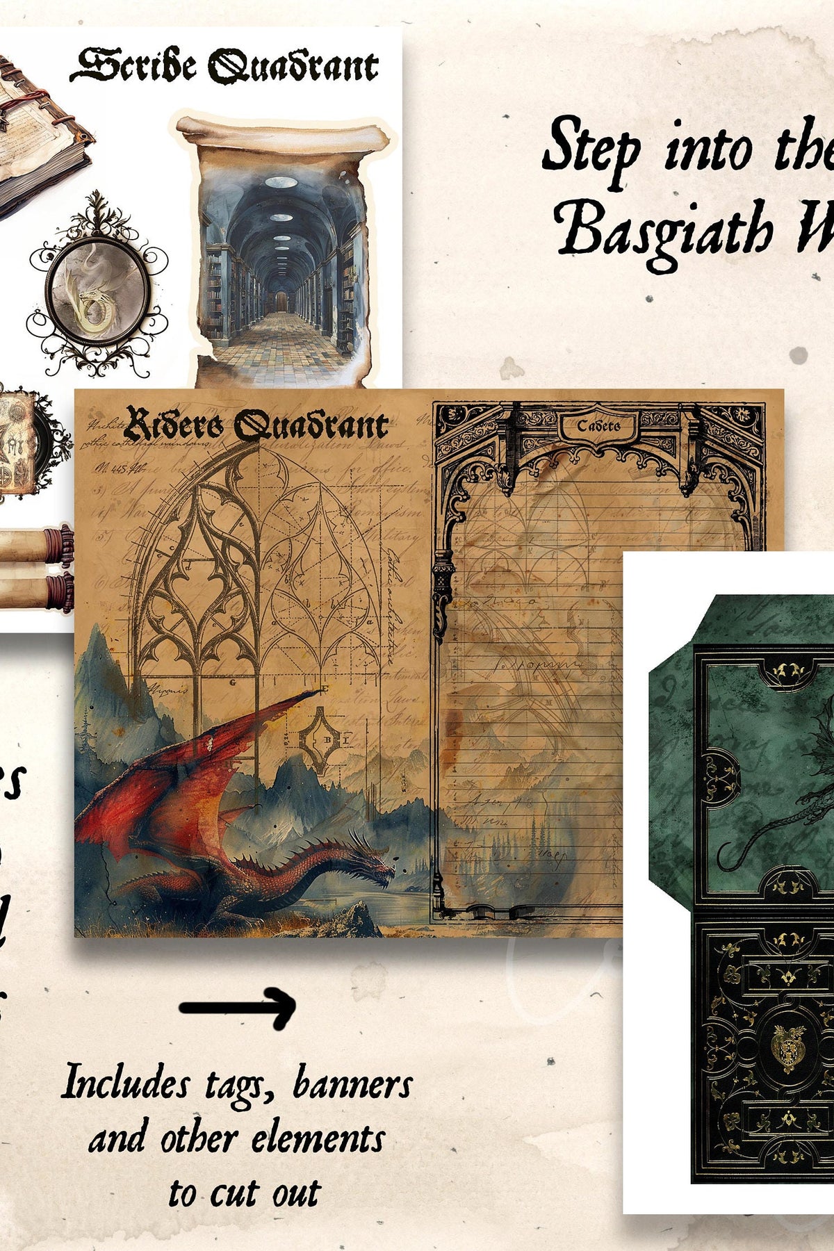 Fourth Wing Digital Journal Kit — digital | CoraCreaCr