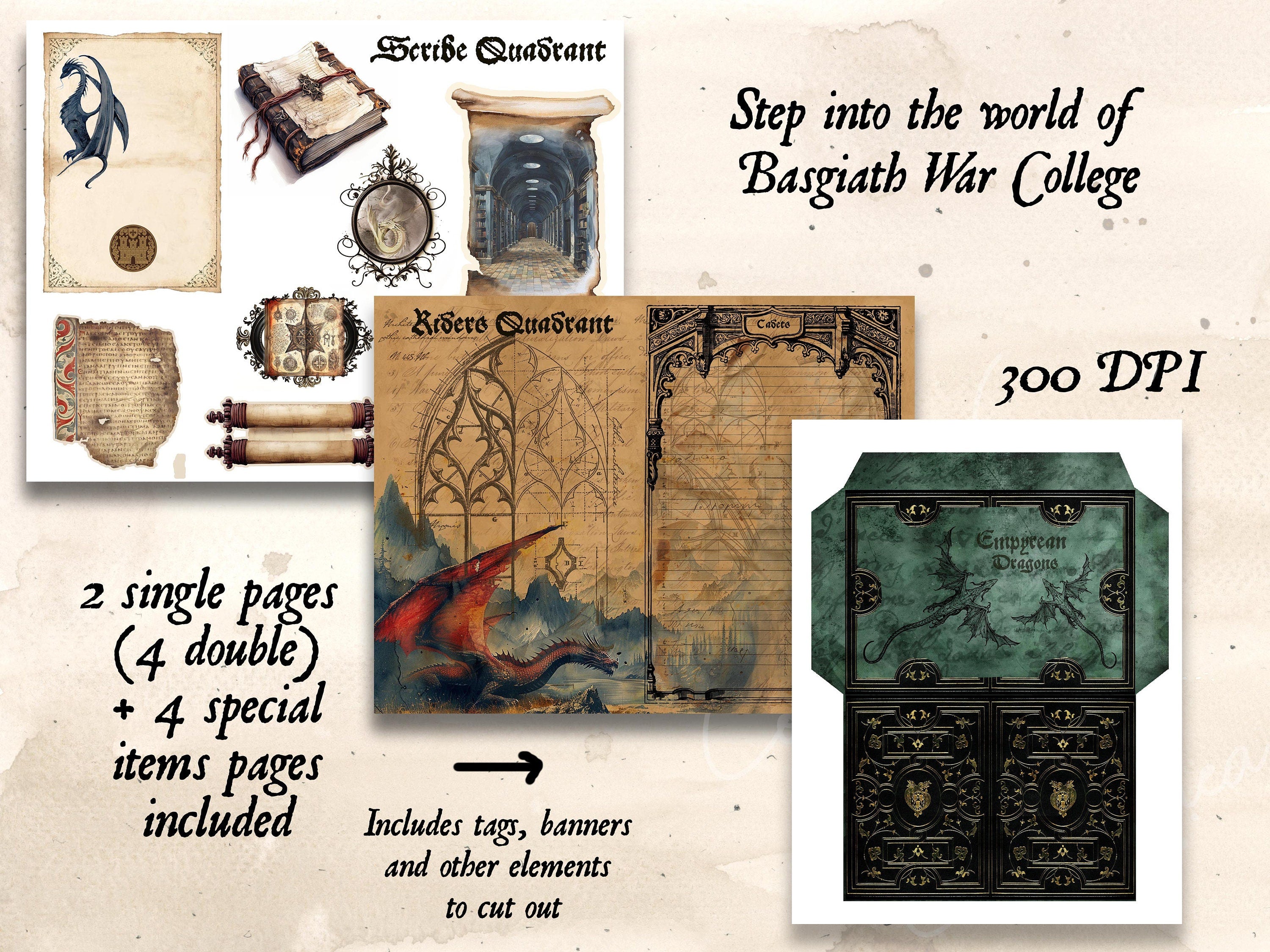 Fourth Wing Digital Journal Kit