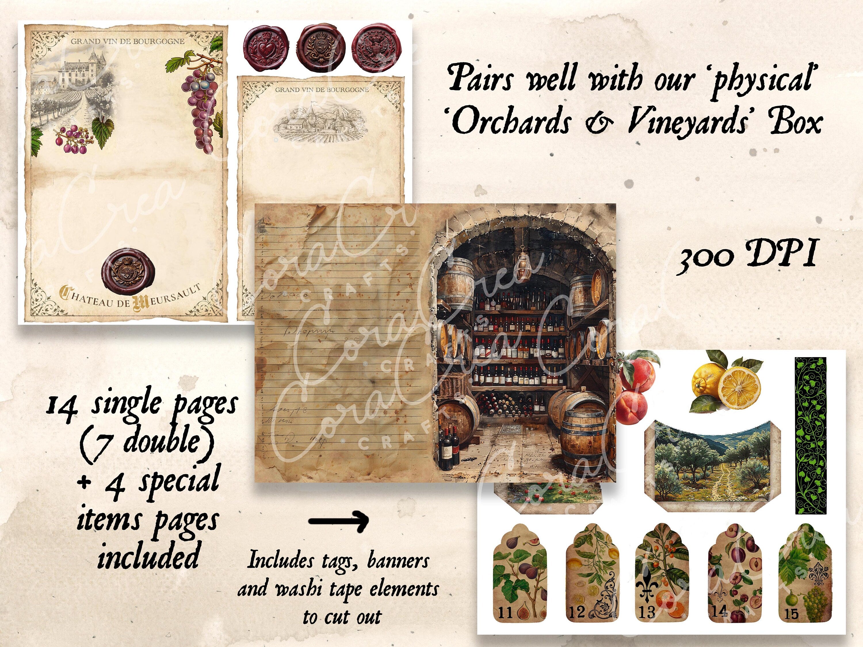 Vineyards & Orchards Digital Journal Kit