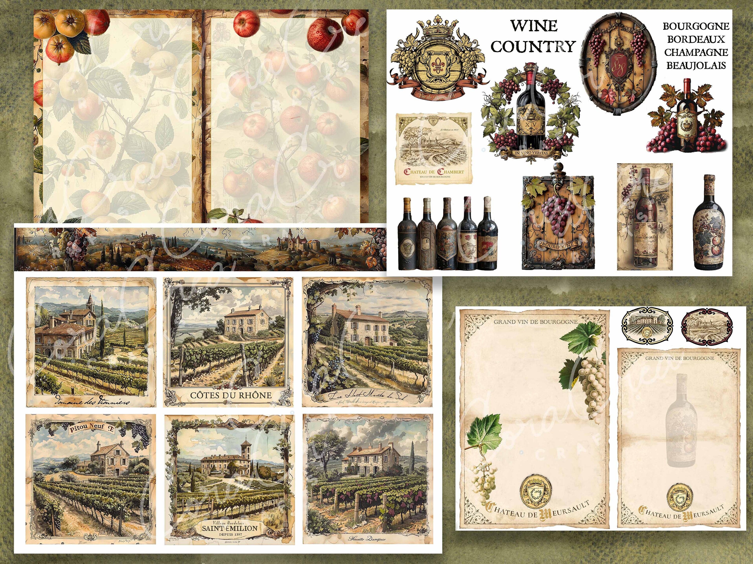 Vineyards & Orchards Digital Journal Kit