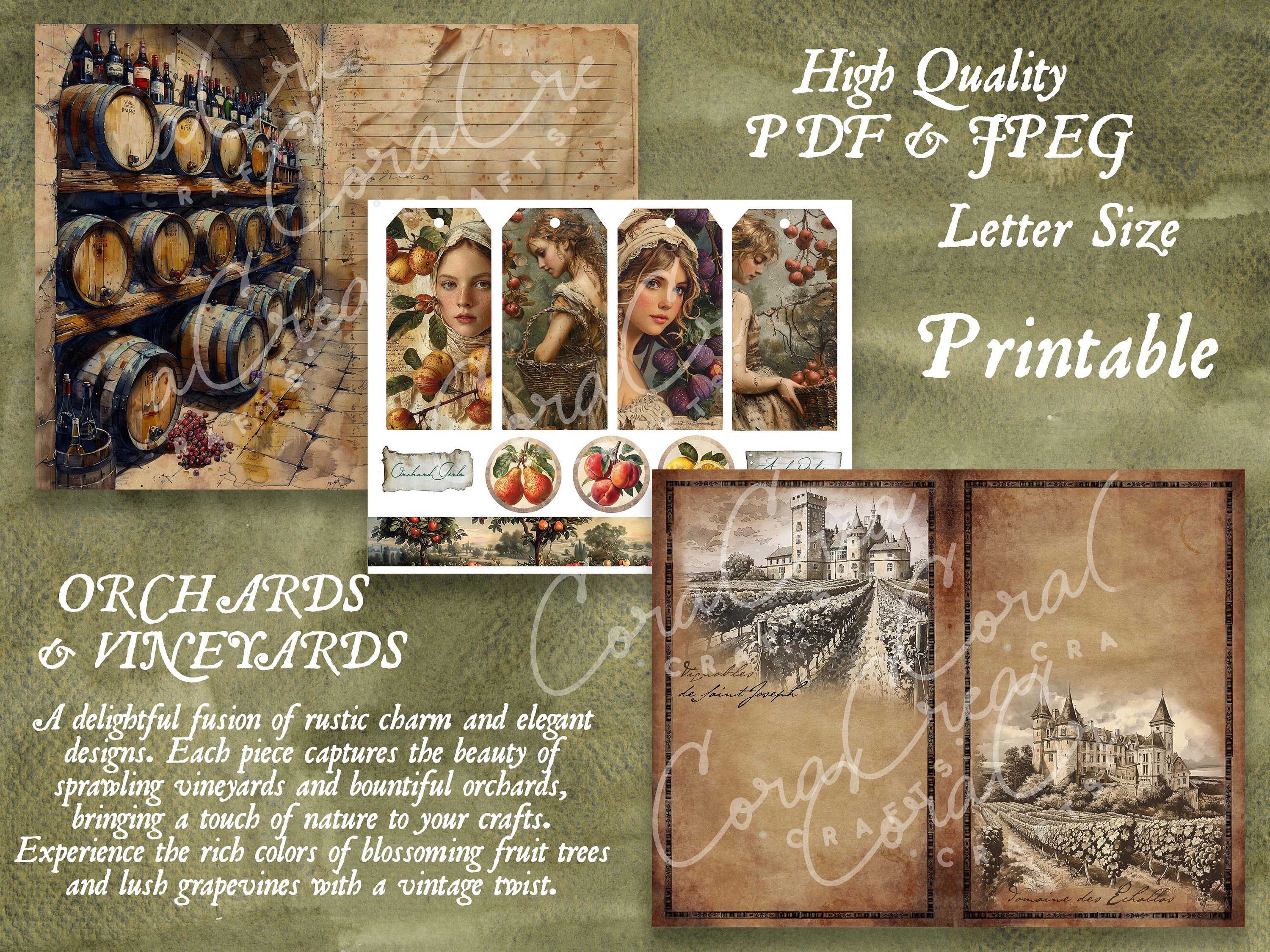 Vineyards & Orchards Digital Journal Kit