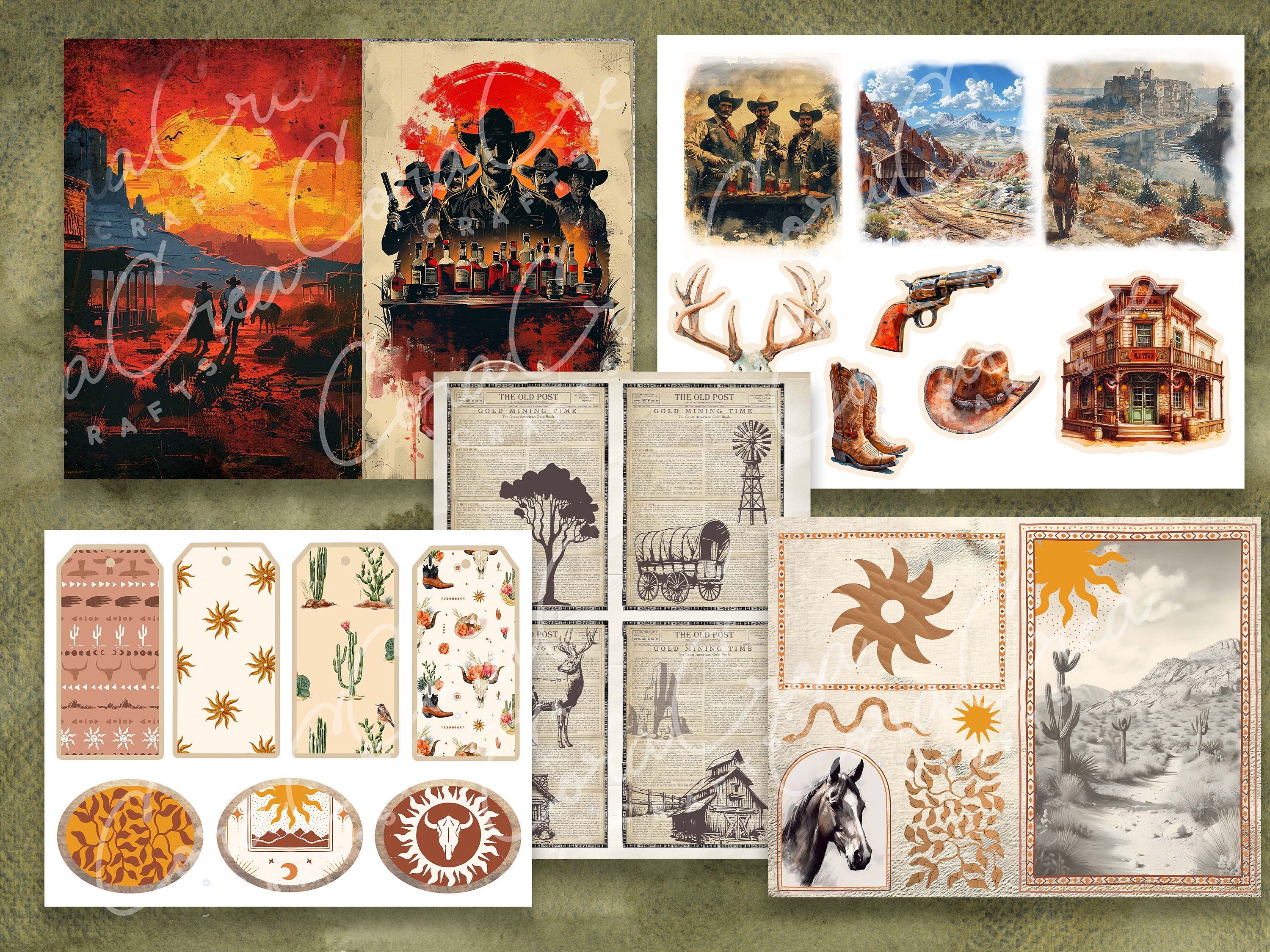 Wild West Digital Journal Kit