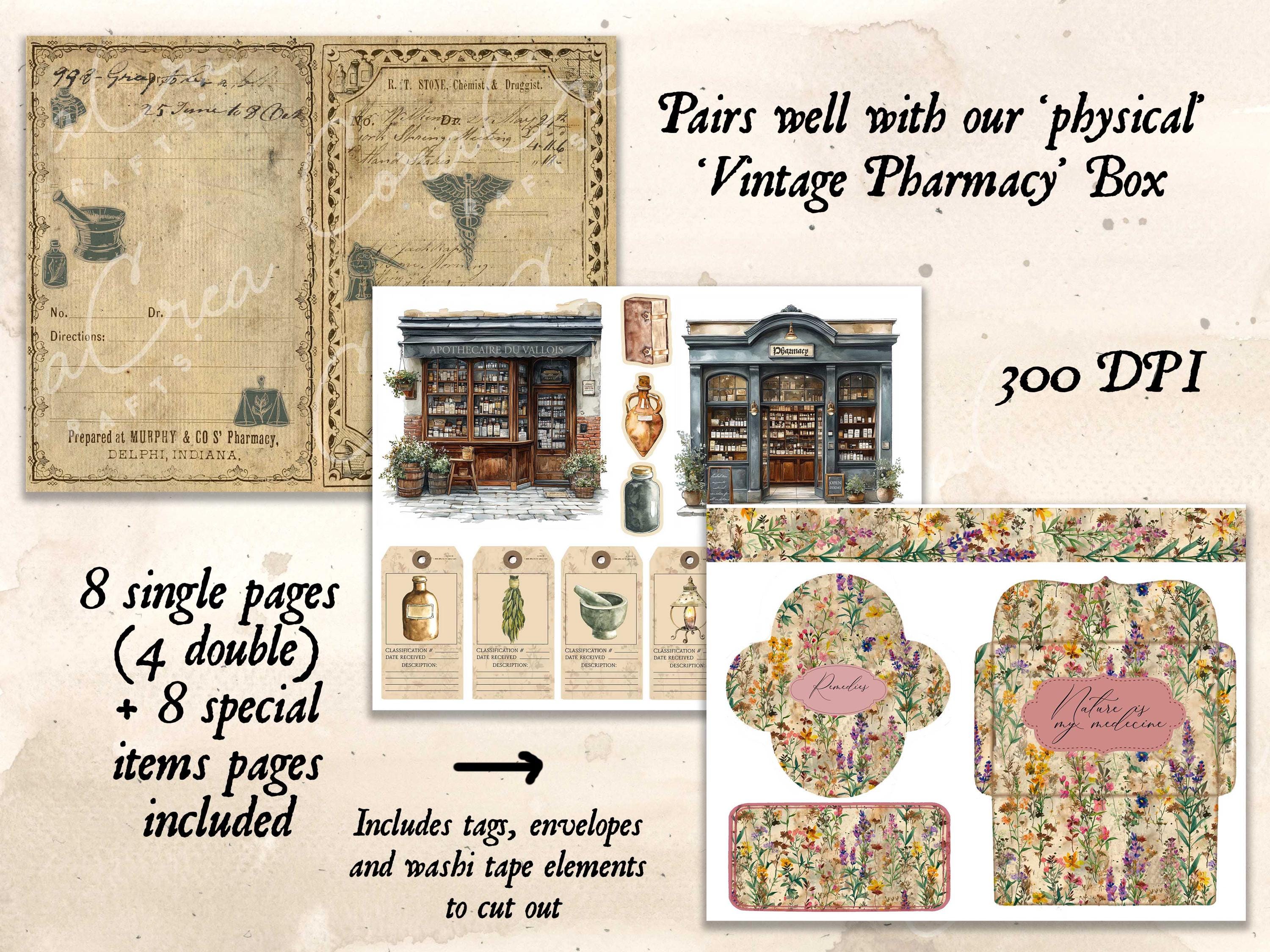 Ancient Pharmacy & Apothecary Digital Journal Kit