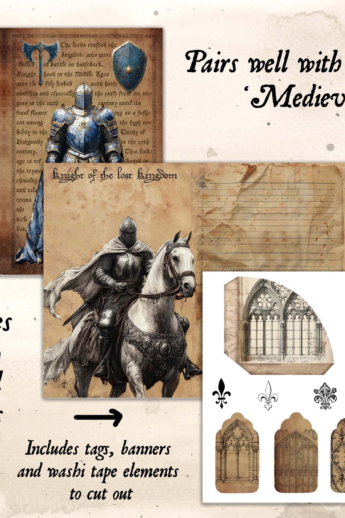 Medieval Digital Journal Kit — digital | CoraCreaCraft