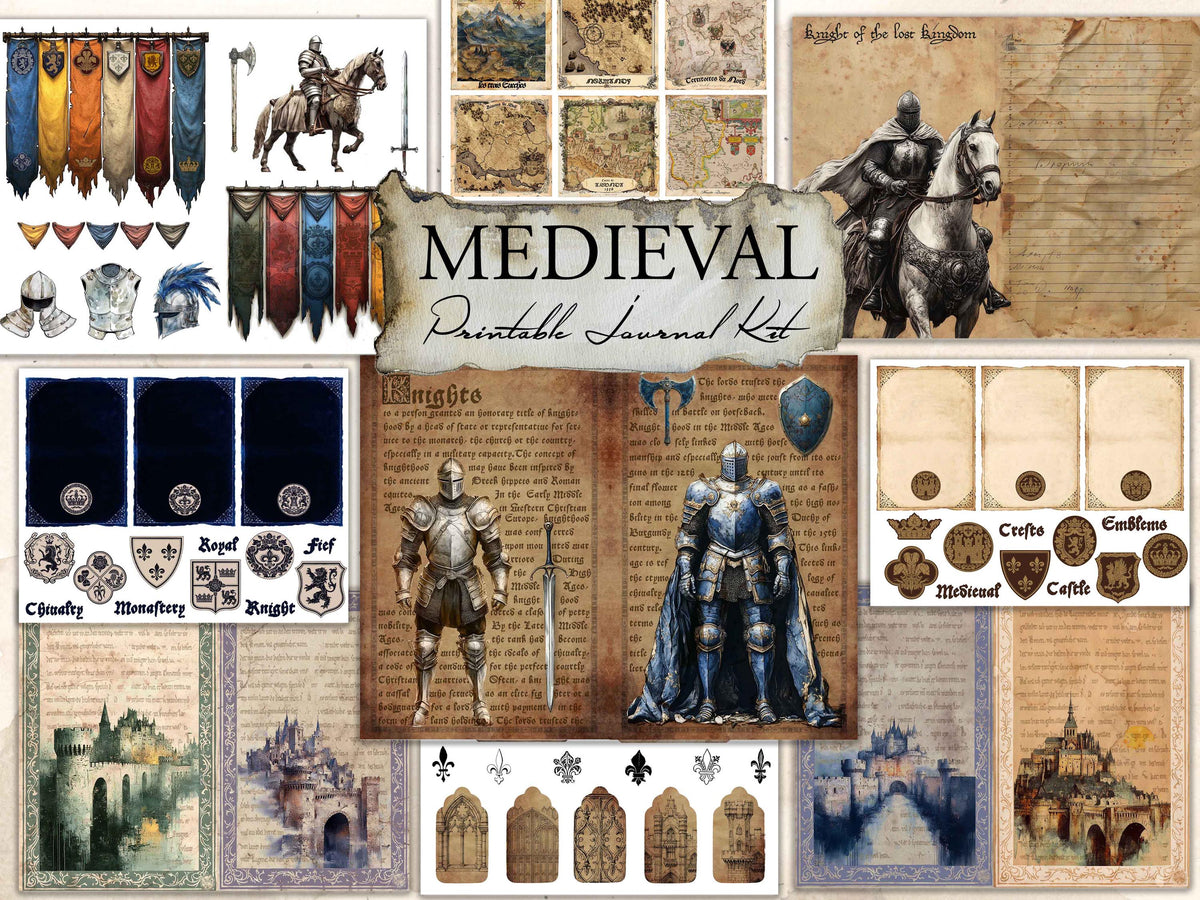 Medieval Journal Example Medieval Digital Journal Kit — digital | CoraCreaCraft