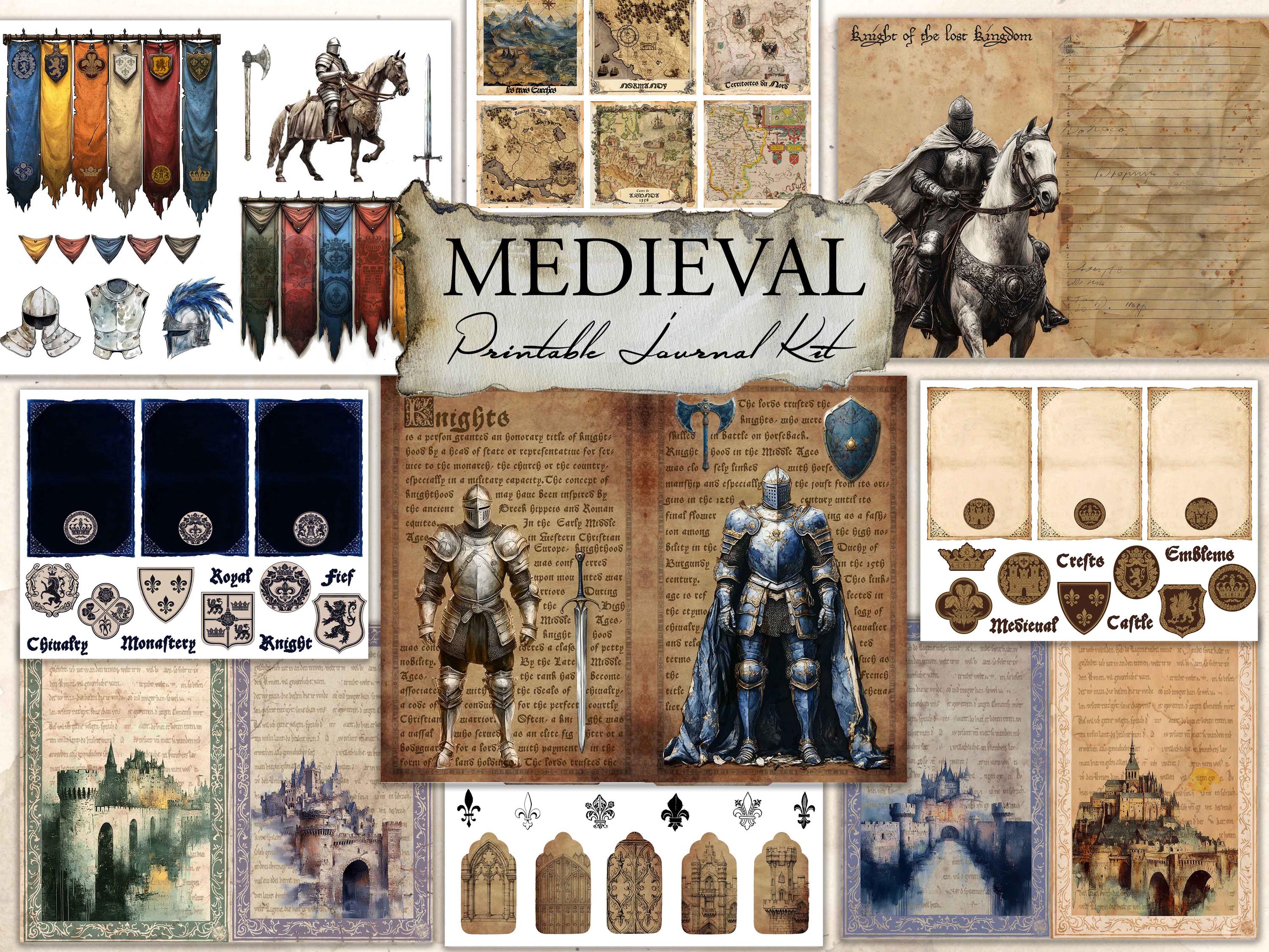 Medieval Digital Journal Kit