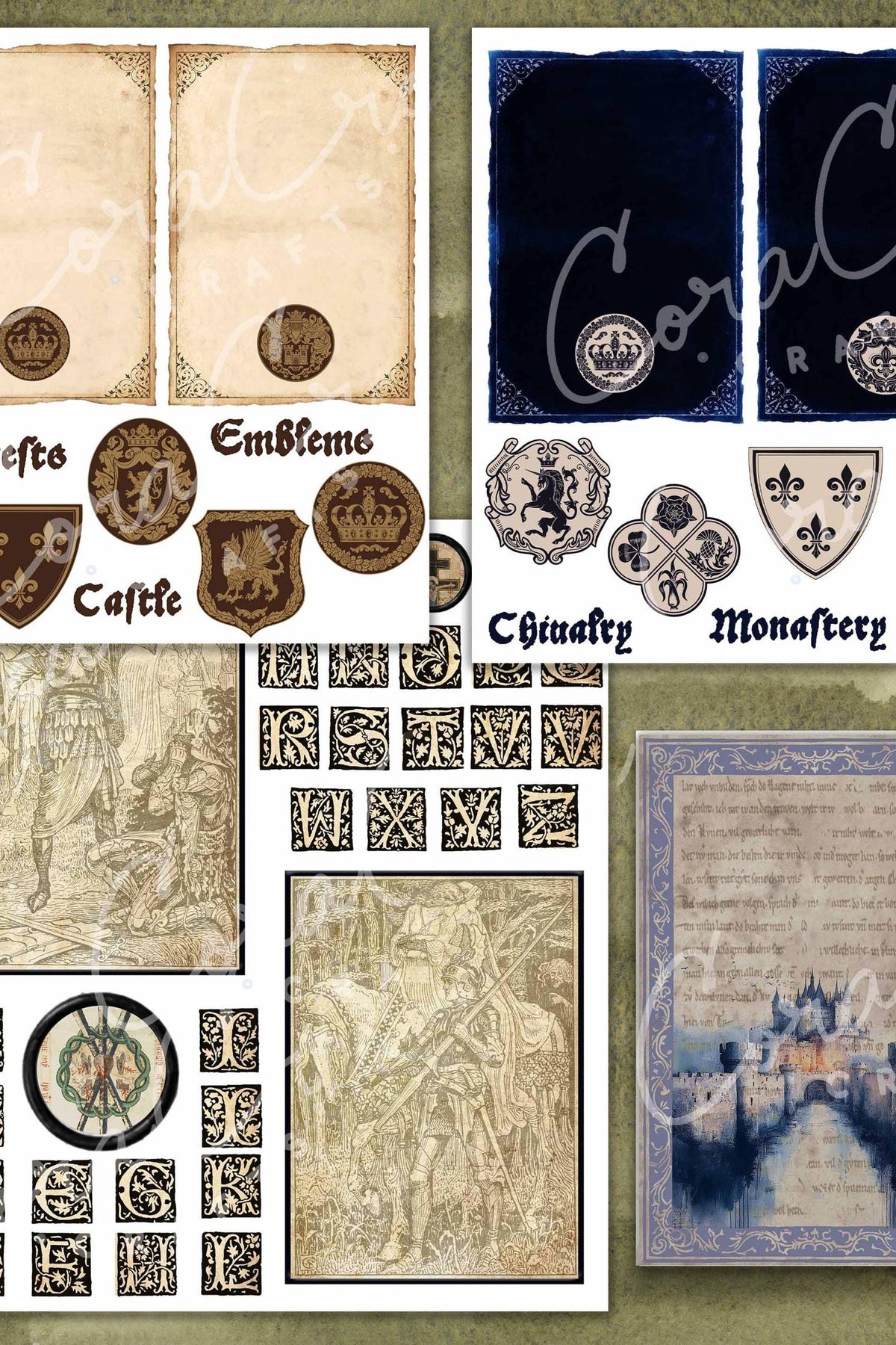 Medieval Digital Journal Kit — digital | CoraCreaCraft