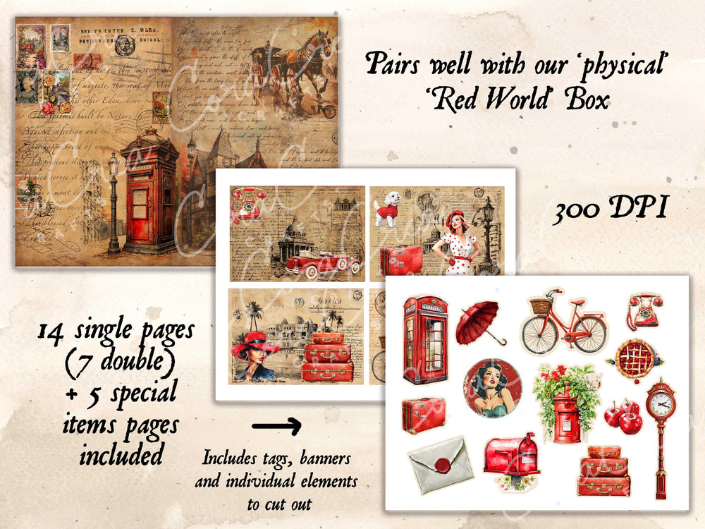 Red World Digital Journal Kit