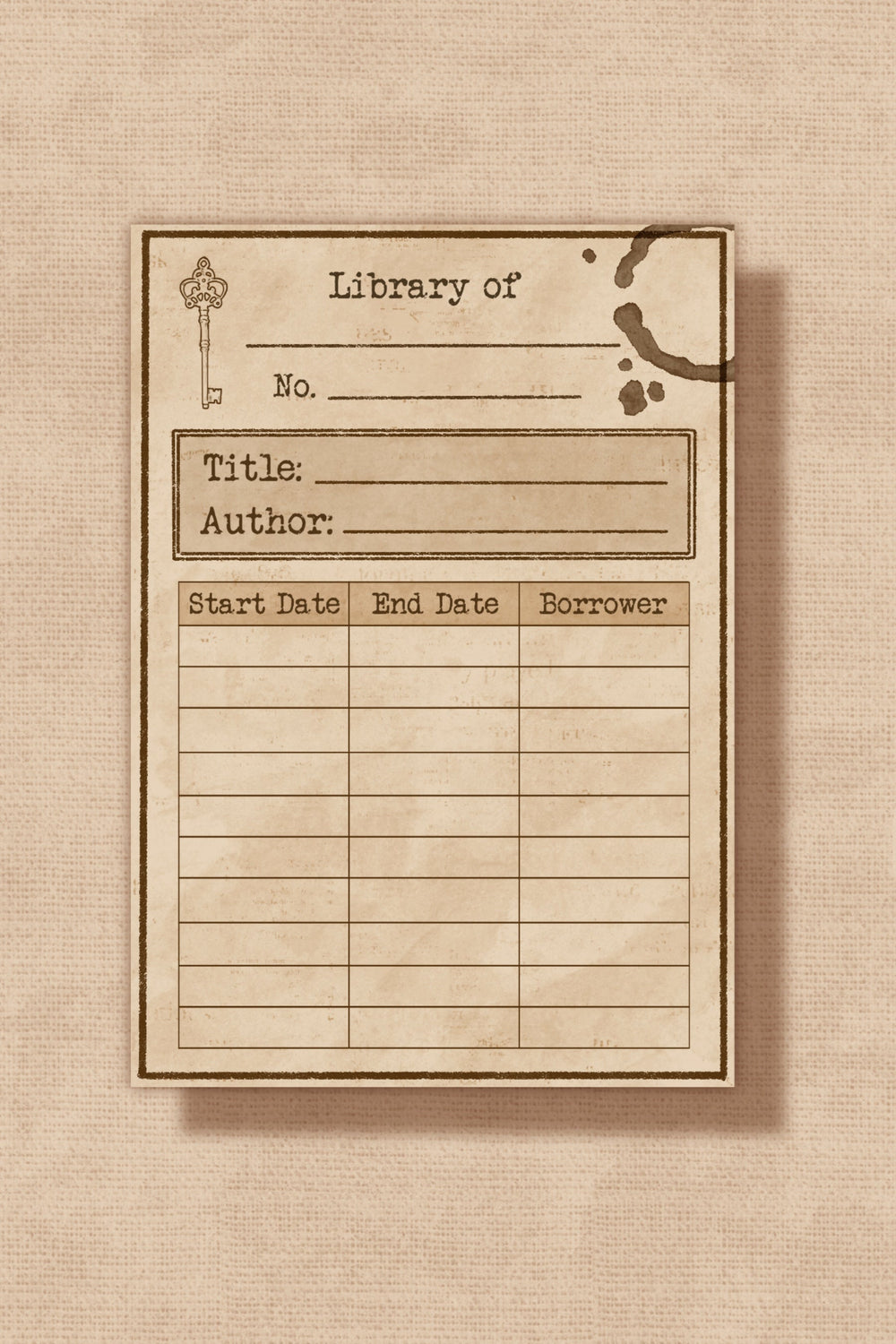 Library Bookish Notepad