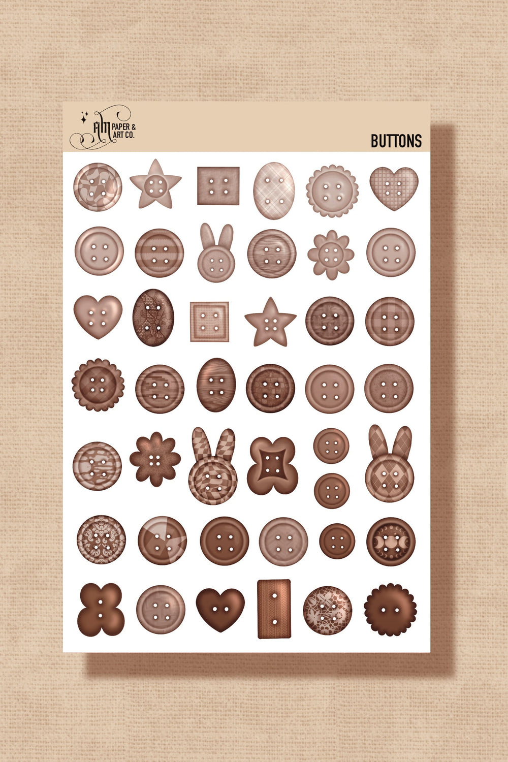 Buttons Sticker Sheet