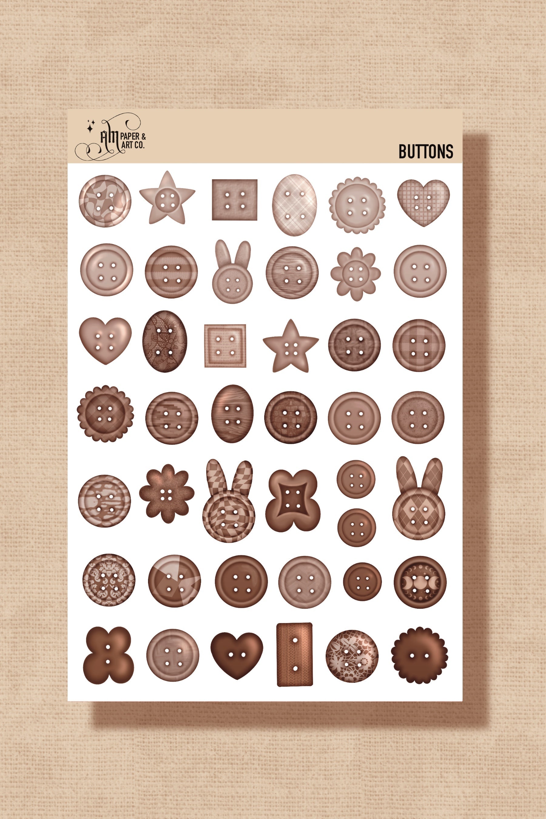 Buttons Sticker Sheet
