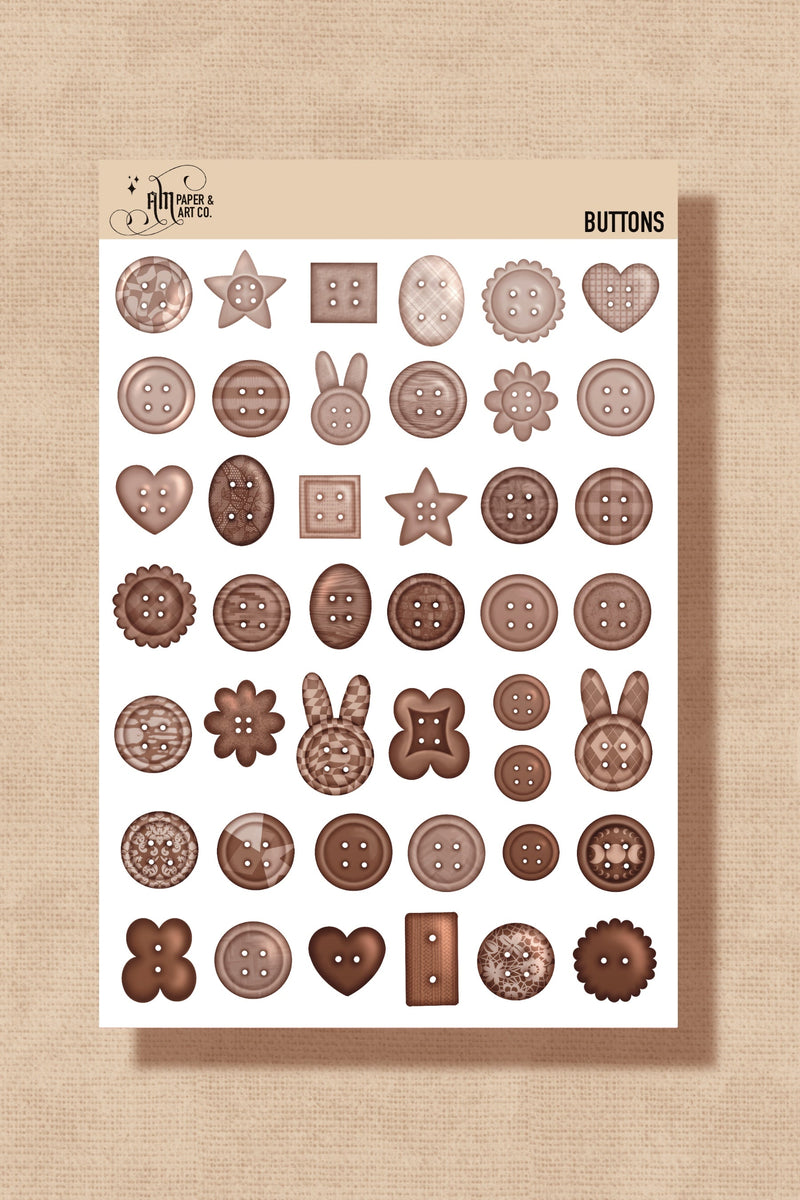 Buttons Sticker Sheet