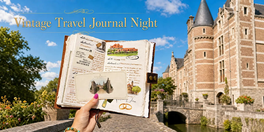Vintage Travel Journal Night