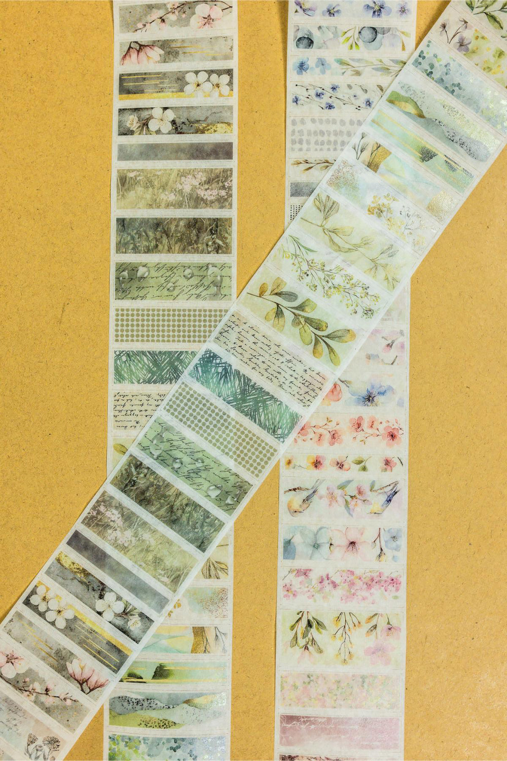 Floral Strips Washi Tape (pre-cut)