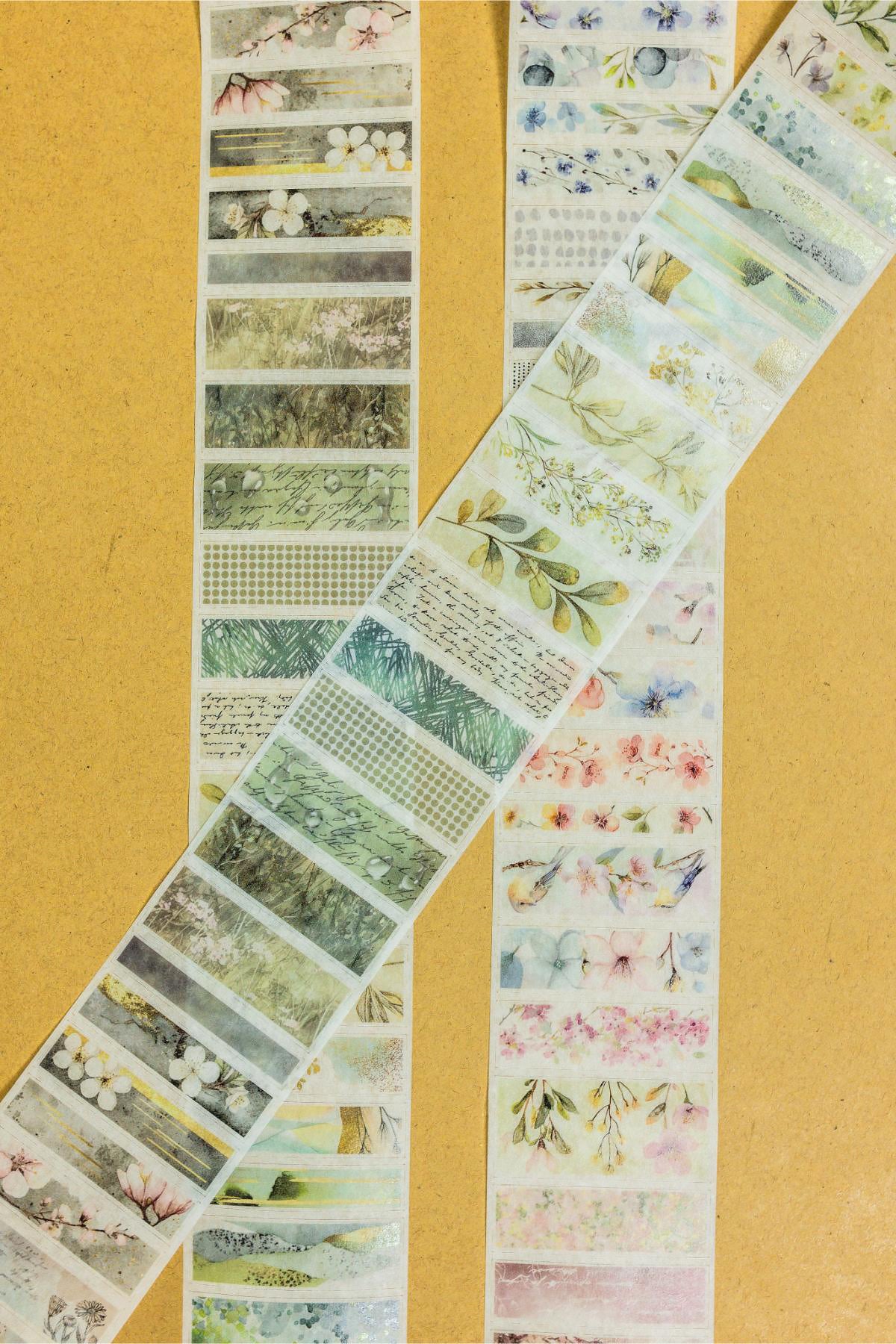 Floral Strips Washi Tape (pre-cut)