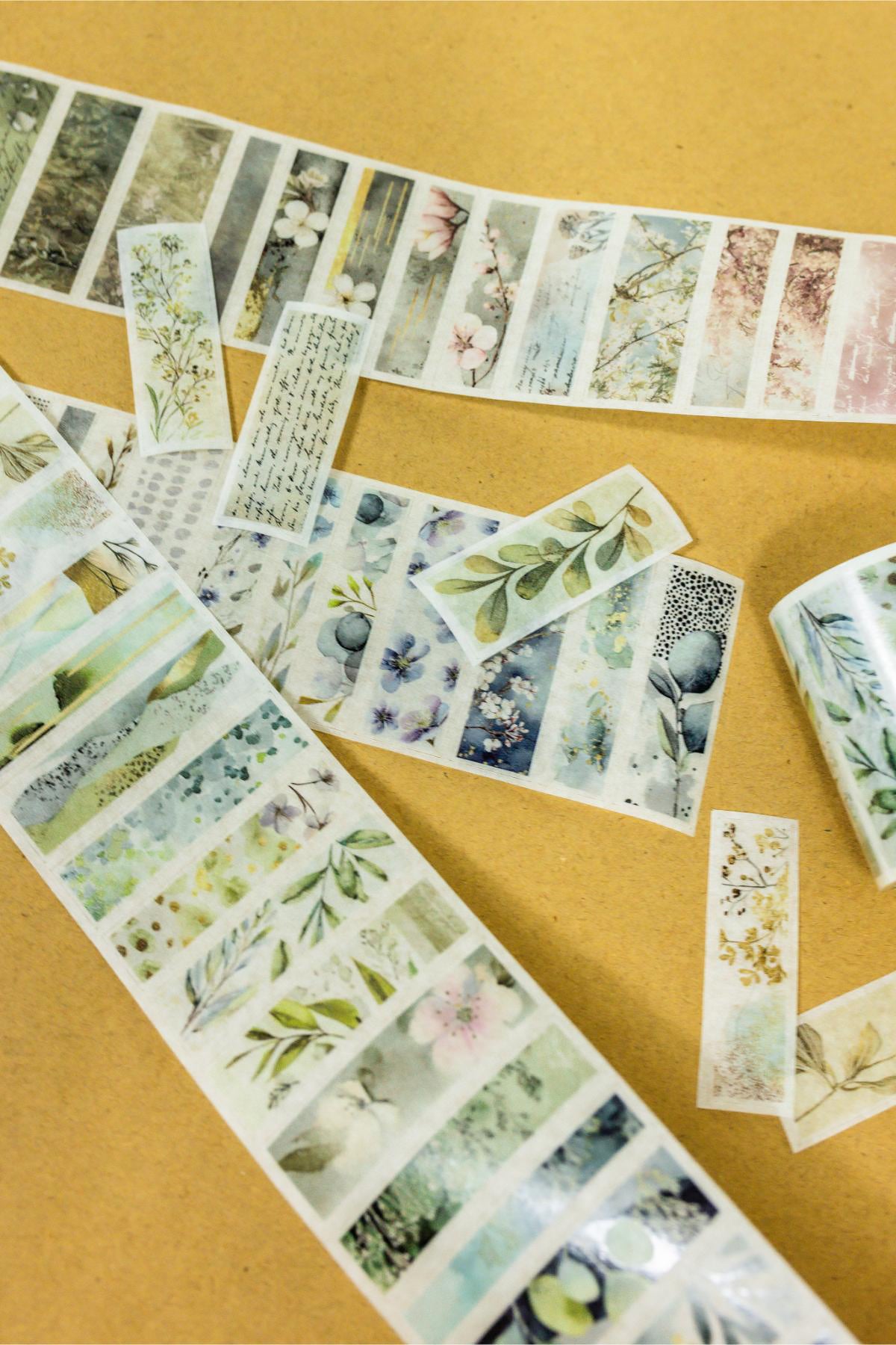 Floral Strips Washi Tape (pre-cut)