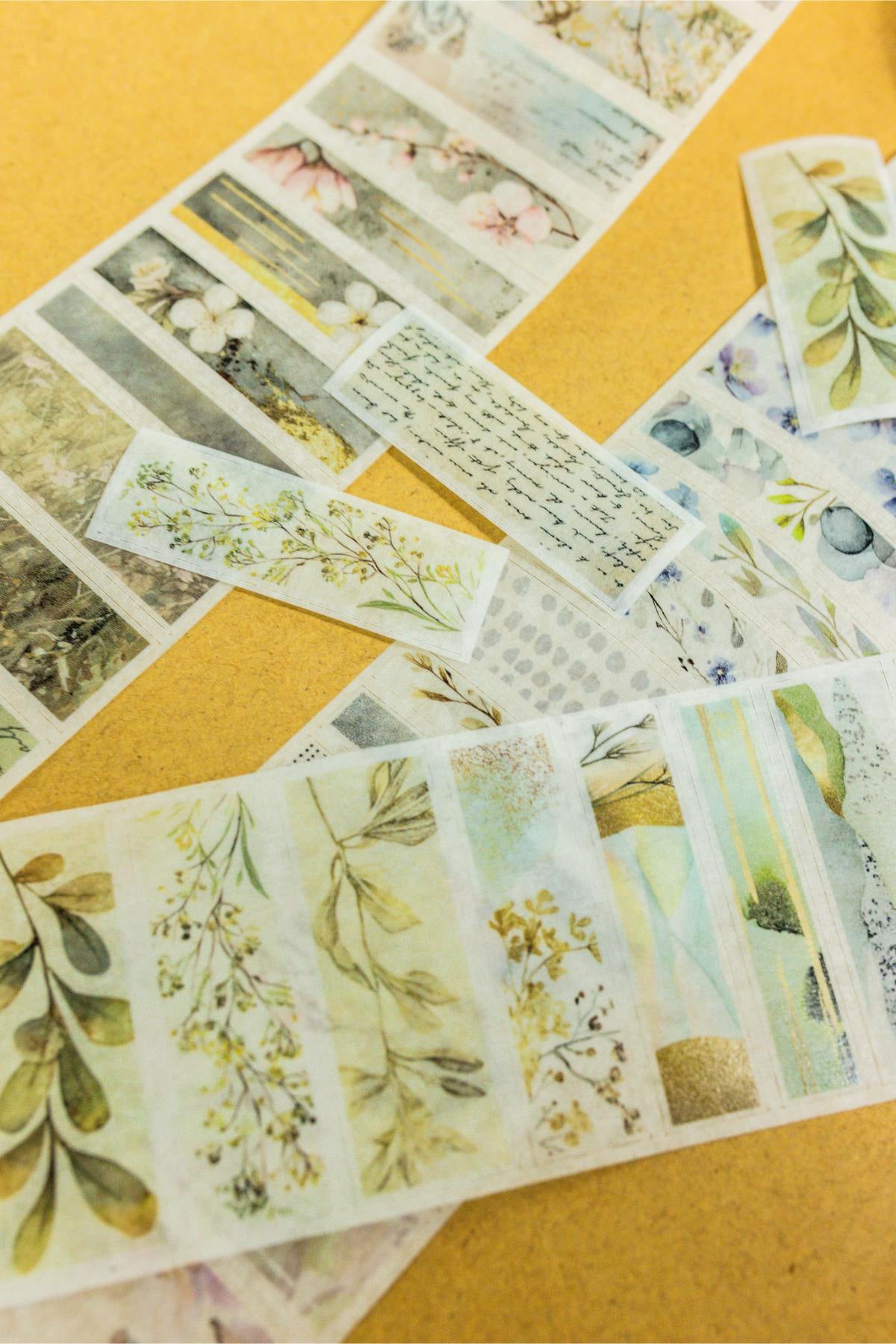 Floral Strips Washi Tape (pre-cut)