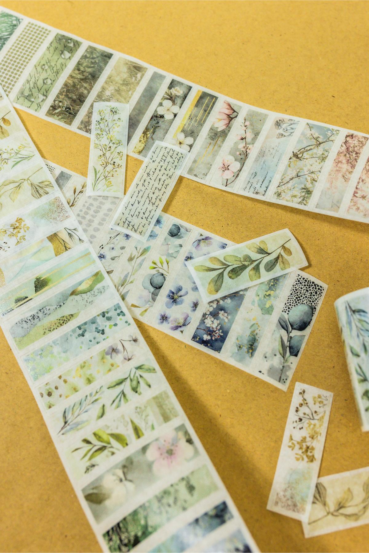 Floral Strips Washi Tape (pre-cut)