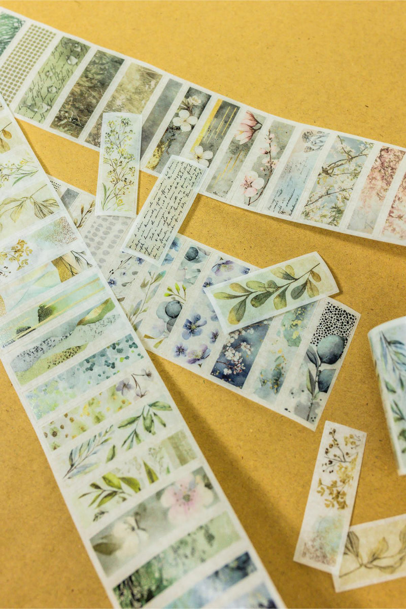 Floral Strips Washi Tape (pre-cut)