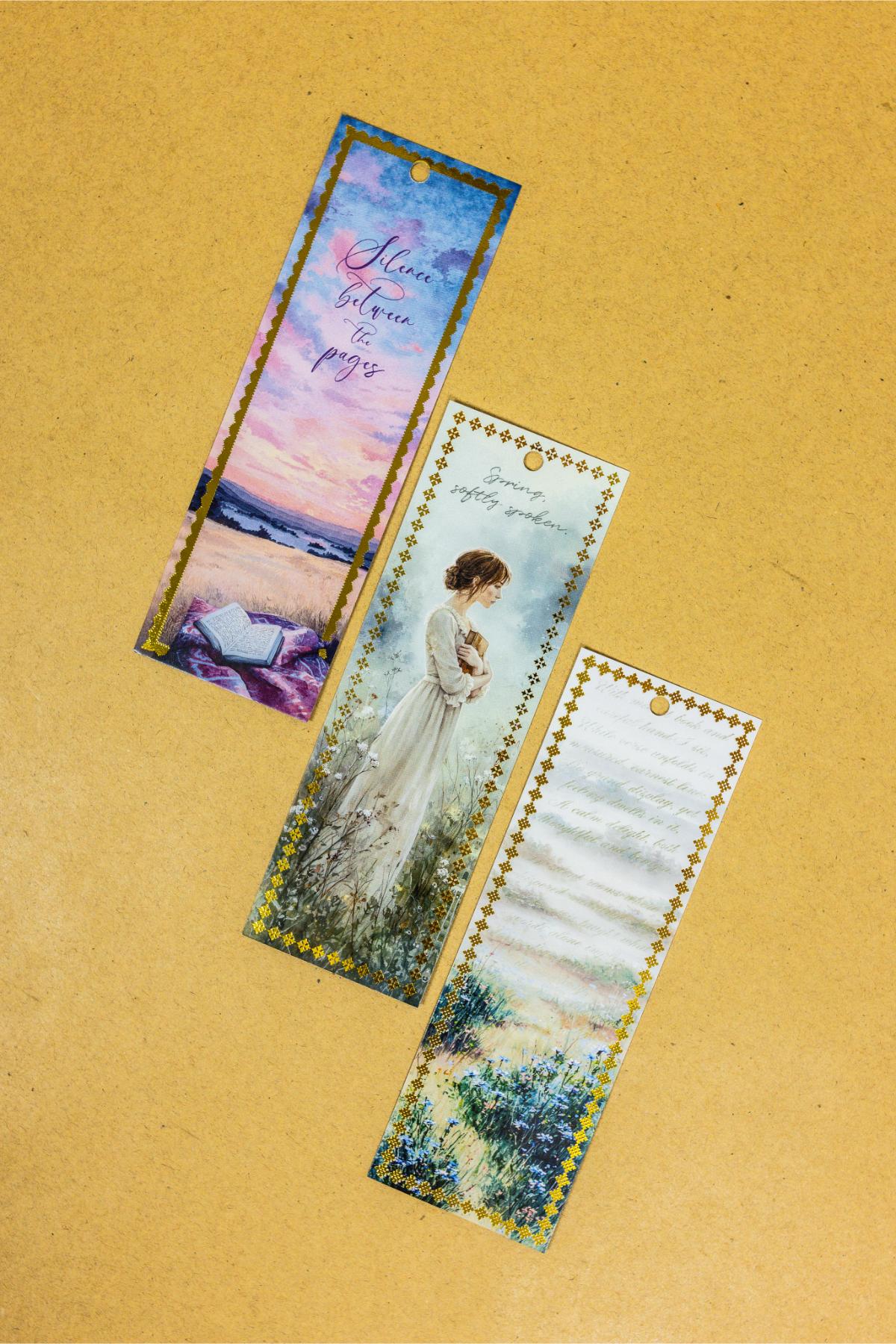 Poetic Spring Bookmarks Set